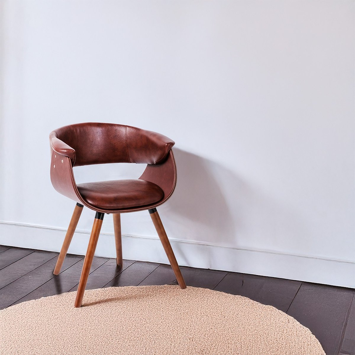 Chaise avec accoudoirs, MONACO marron, KARE DESIGN