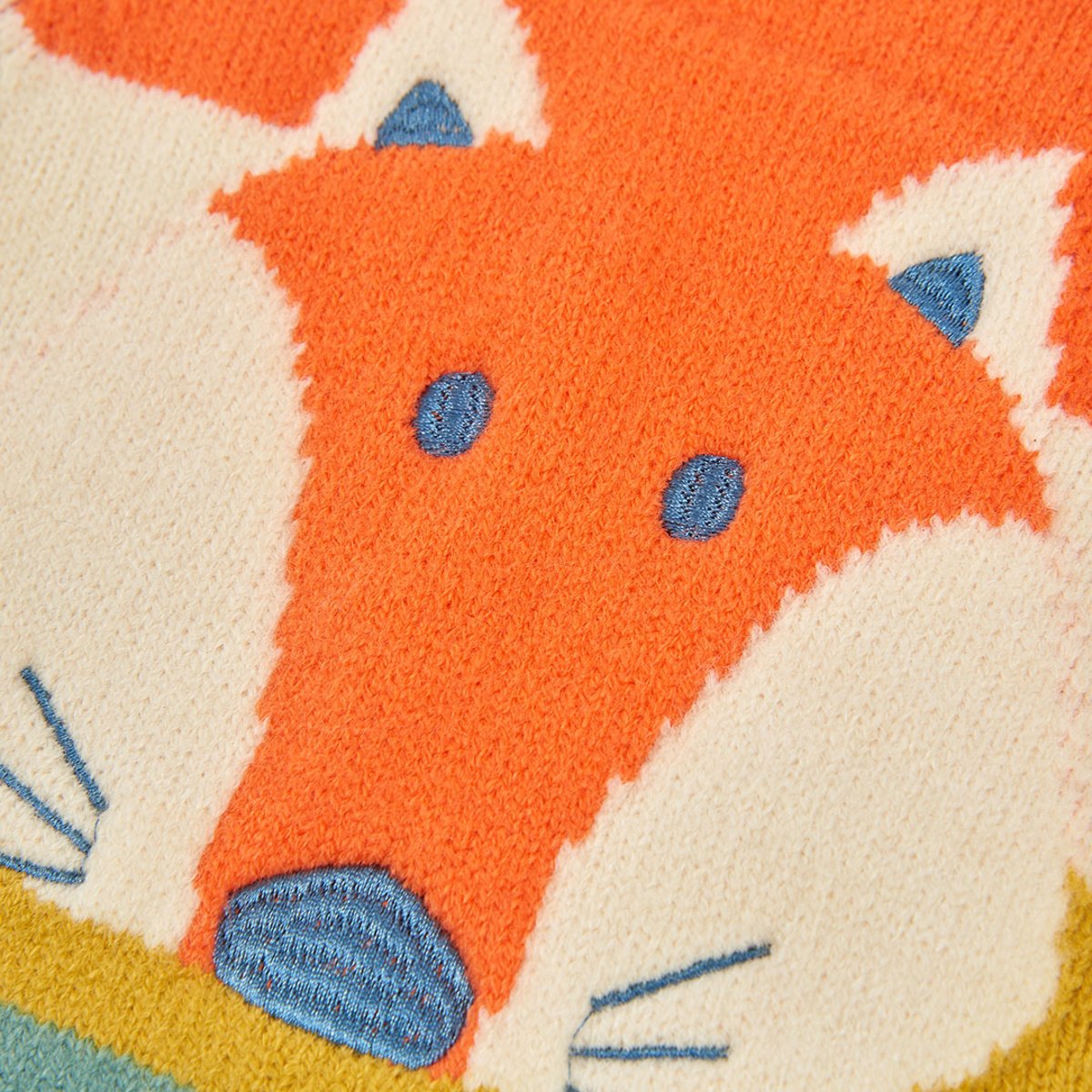 Pull garçon imprimé renard rayé orange, BOBOLI