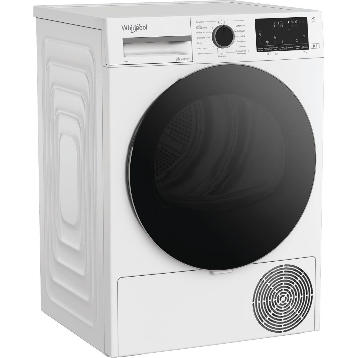 Sèche linge pompe à chaleur CWD93MWBSFRX couleur unique, WHIRLPOOL