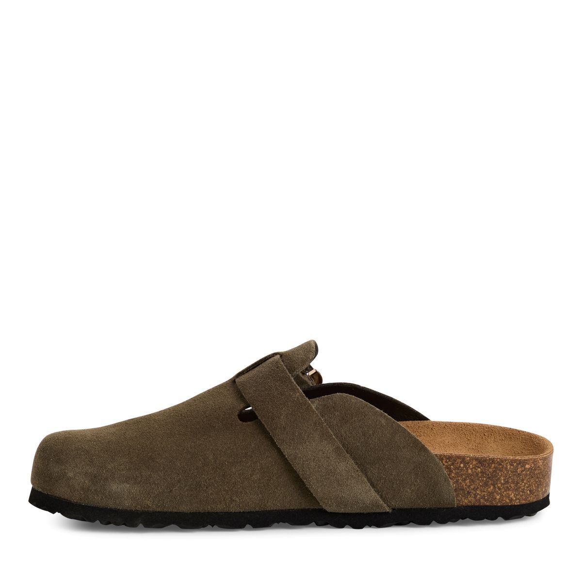 Mule en cuir vert olive, TAMARIS