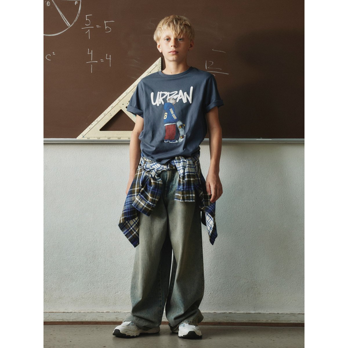 Jean gris - vintage medium blue denim, NAME IT