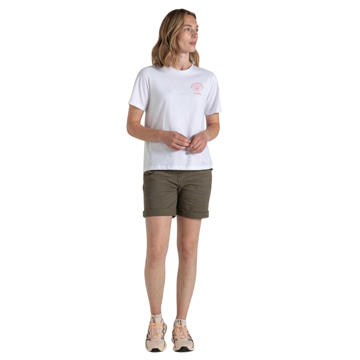 T-shirt manches courtes motif/style marguerite MALIBO blanc, CRAGHOPPERS