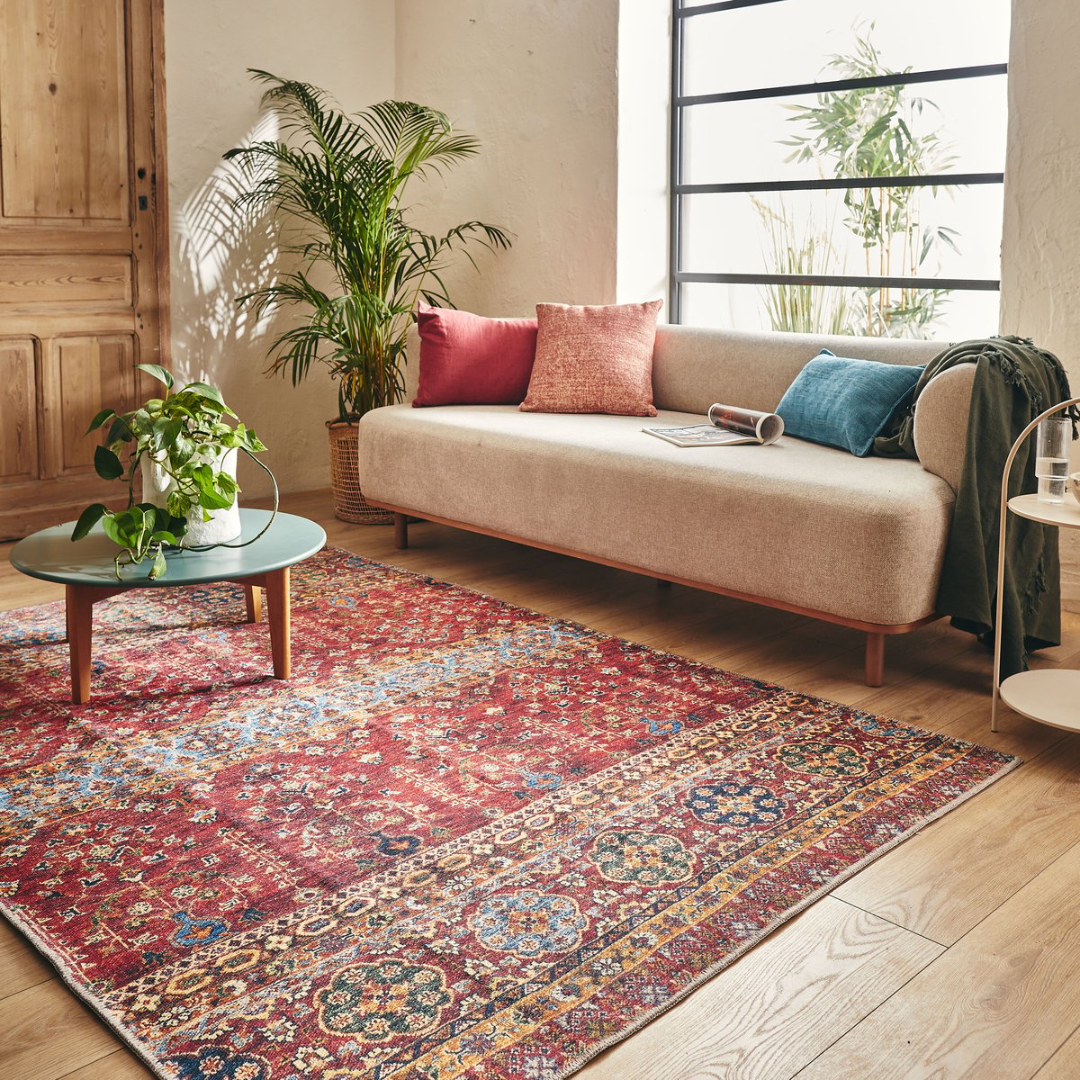 Tapis vintage oriental RADOM rouge, NAZAR RUGS