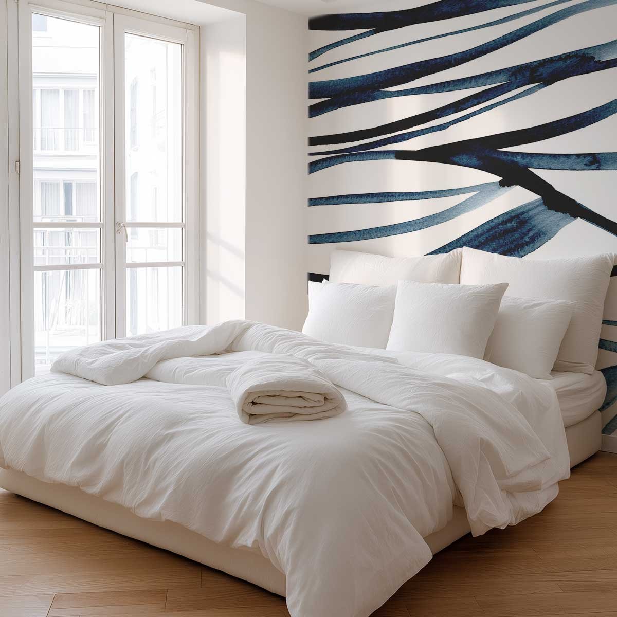 Papier peint panoramique Fils bleu Lapis Lazuli bleu, HEXOA