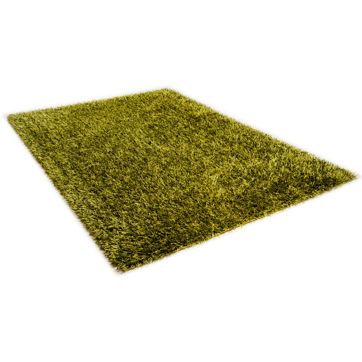 Tapis salon shaggy Girly longs poils argent, THEKO
