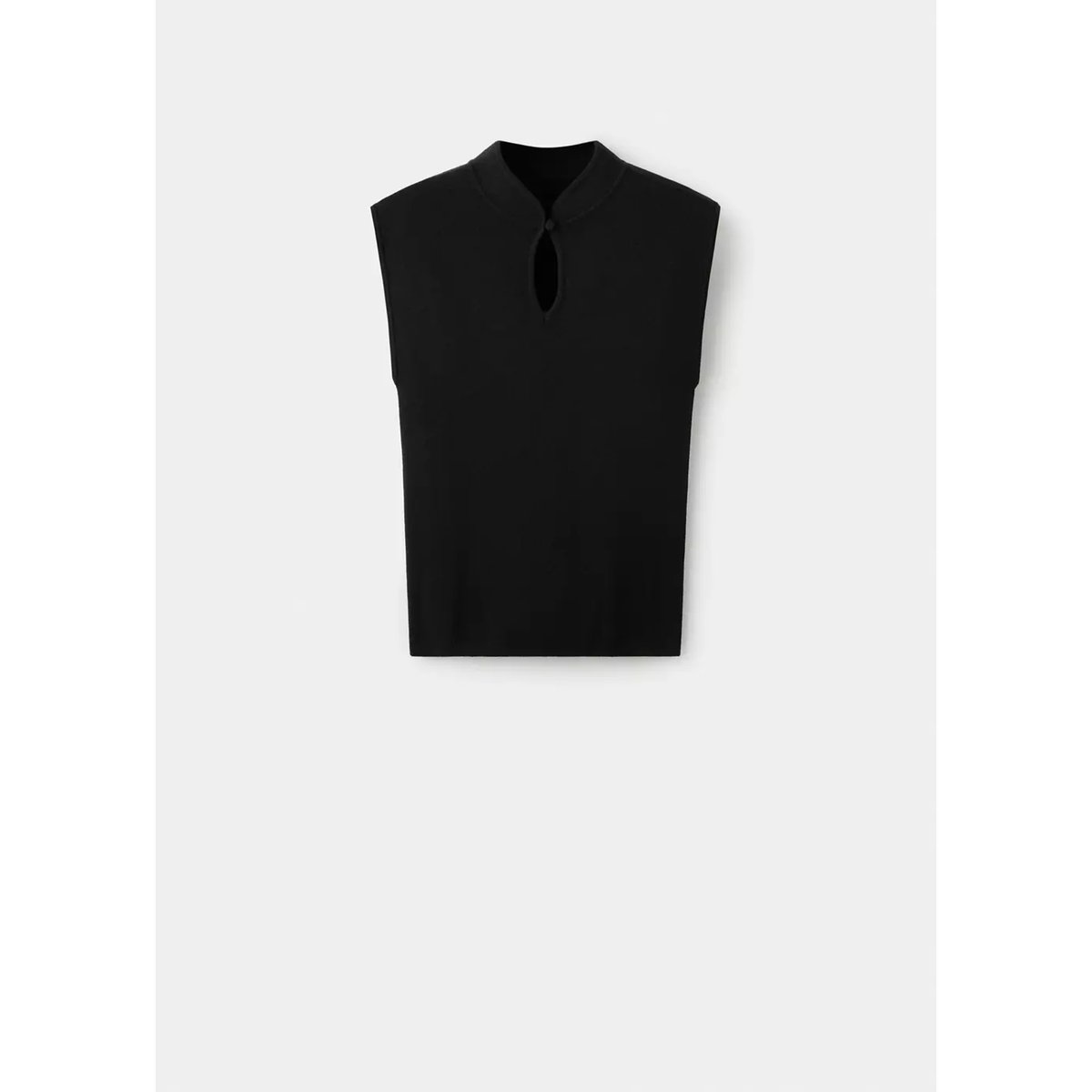 Pull col cheminée à découpe noir, MANGO