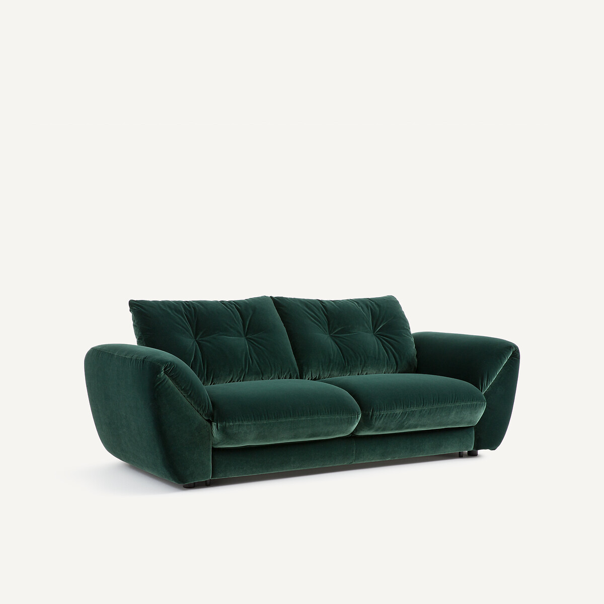 Canapé 3P convertible velours, Edgar vert tsar, AM.PM