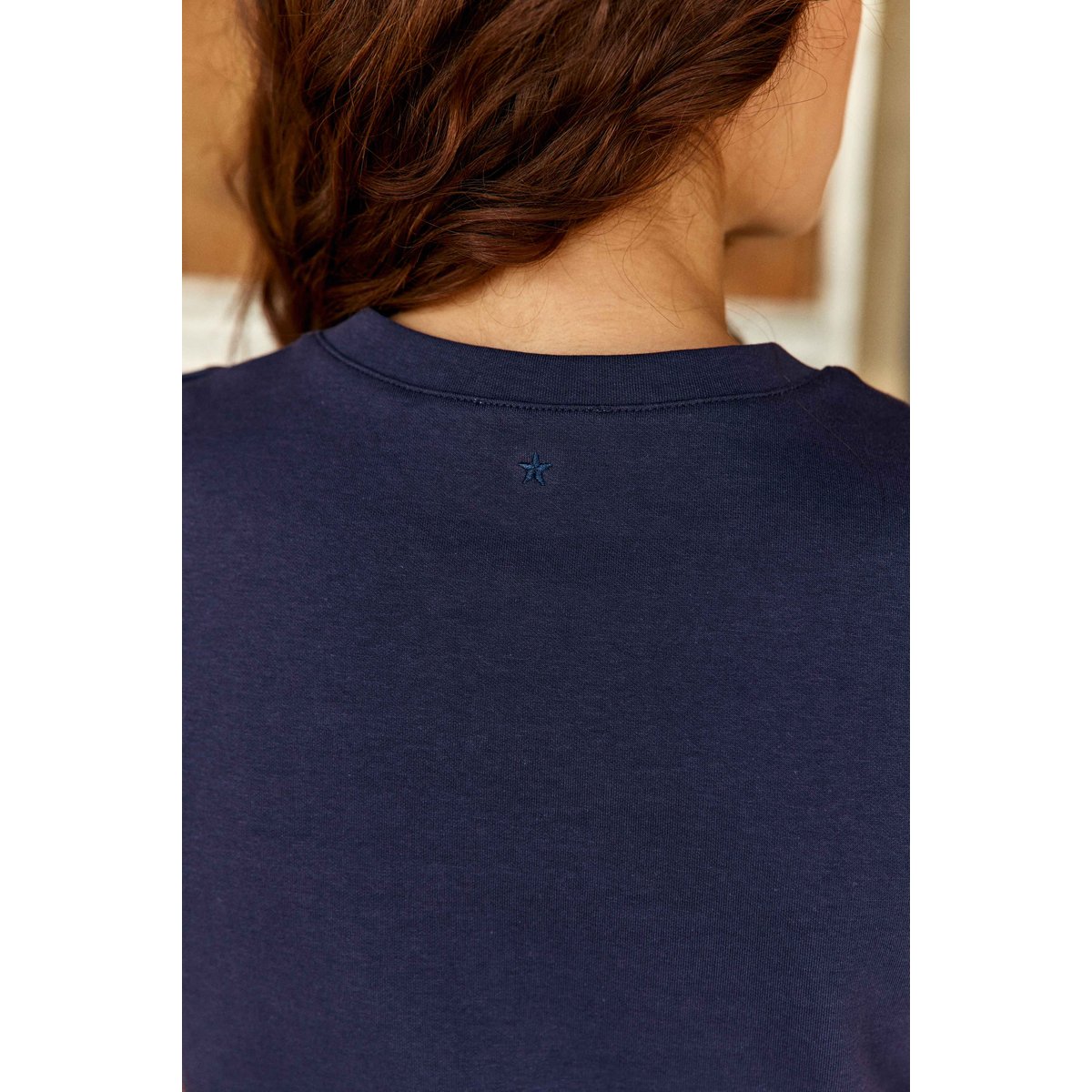 T-shirt manches courtes col rond uni TAIGA 25-marine, LA PETITE ETOILE