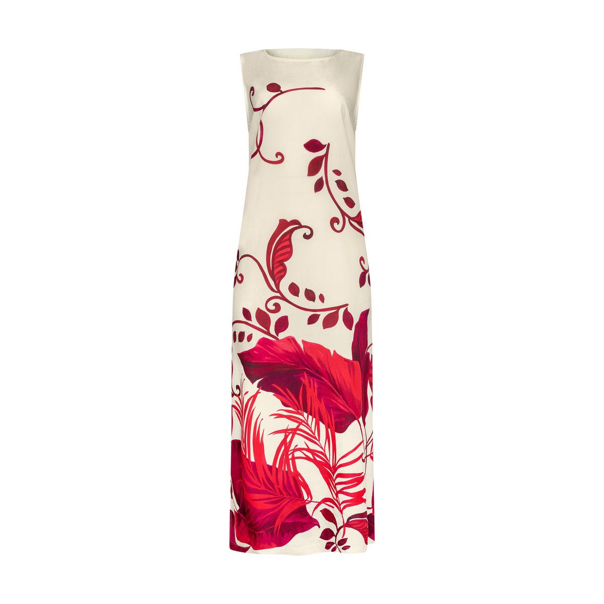 Robe longue estivale sans manches PORTOFINO rouge, LISCA