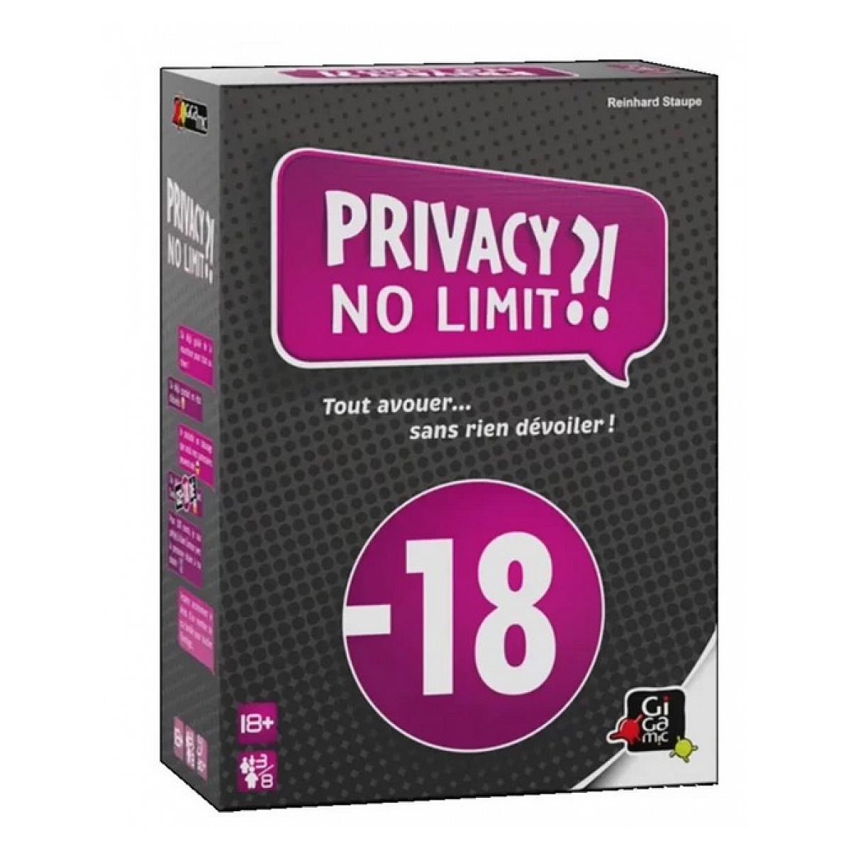 Privacy no limit jeu d ambiance couleur unique, GIGAMIC