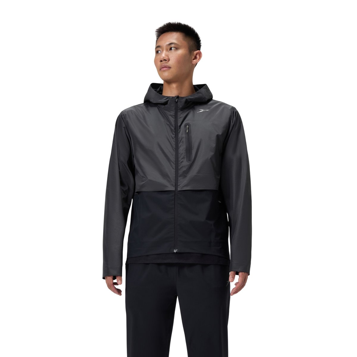 Veste bicolore, légère et extensible à capuche PRO noir, SPEEDO