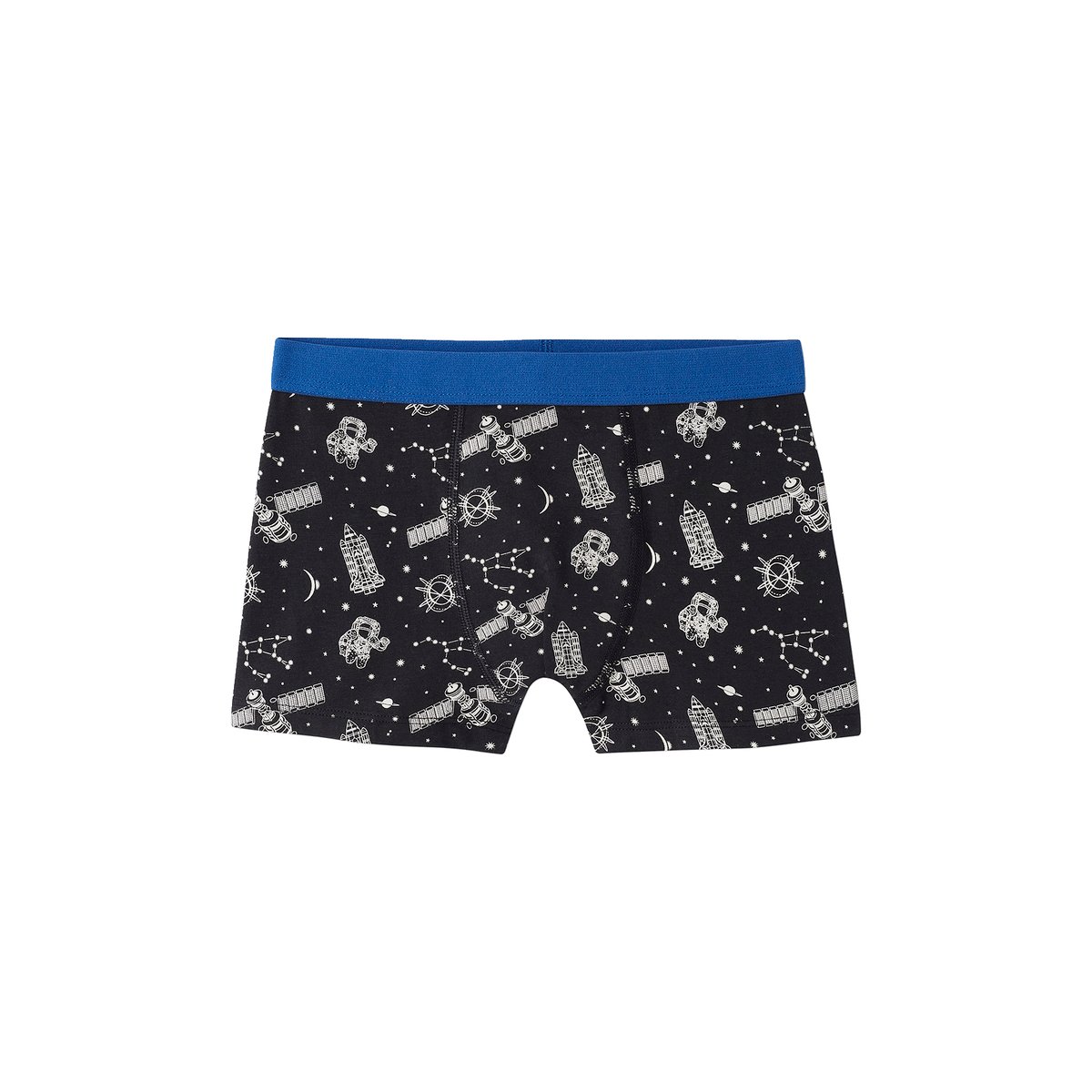 Lot de 5 boxers stretch espace bleu roi, VERTBAUDET