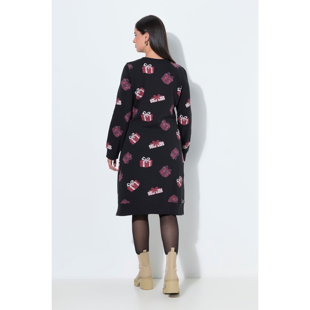 Robe de Noël en molleton noir, ULLA POPKEN