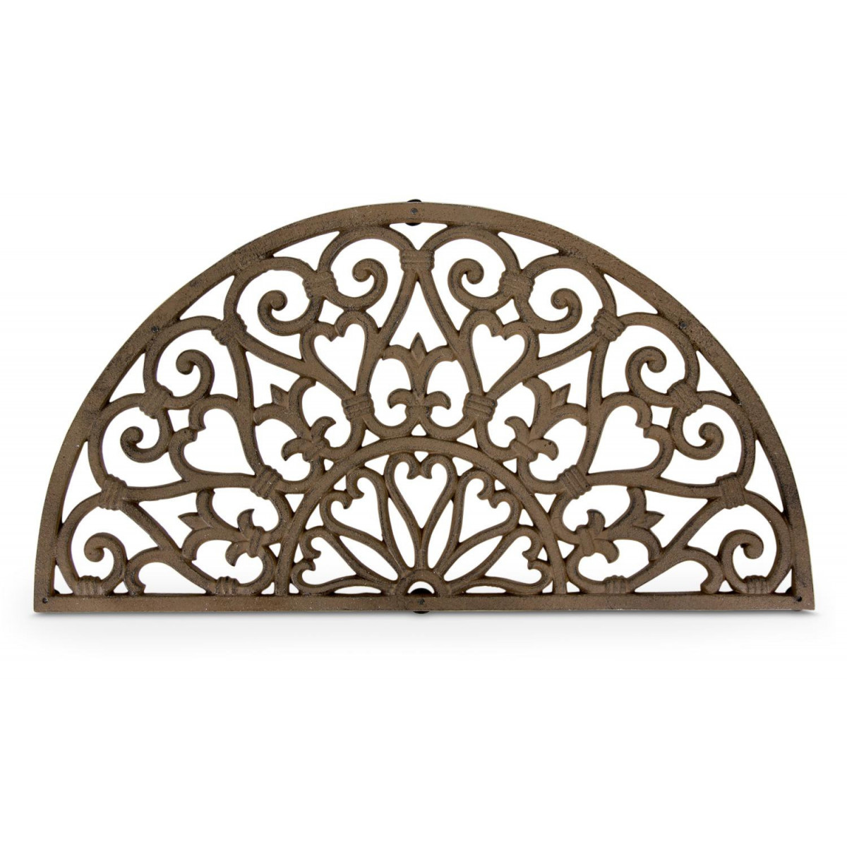 Paillasson demi lune fonte marron, DECORATION D’AUTREFOIS