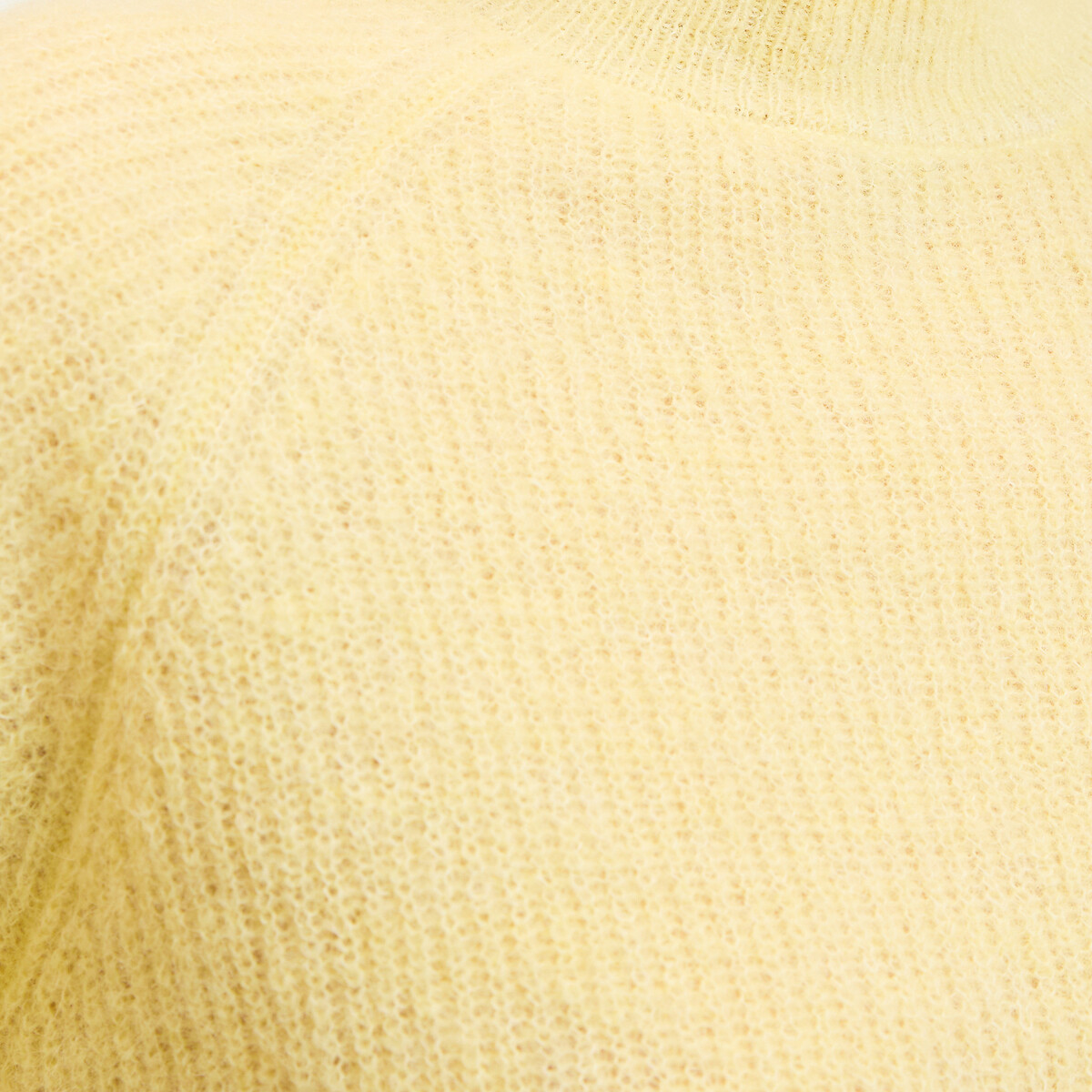 Pull col montant alpaga mélangé Signature ARISTIDE jaune, LA REDOUTE COLLECTIONS