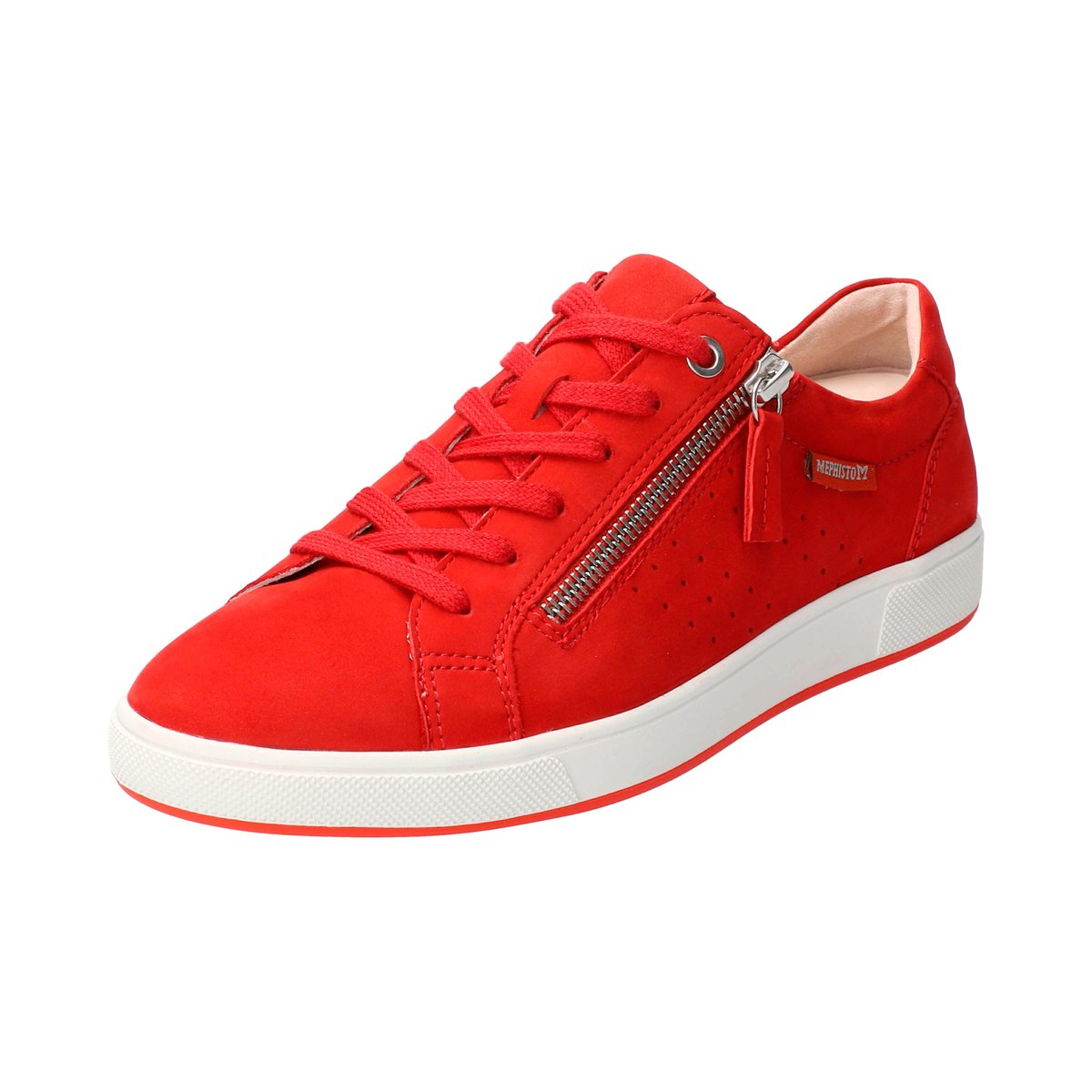 Baskets en cuir NIKITA rouge p5139187, MEPHISTO