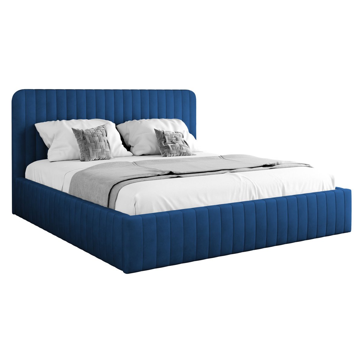 Lit coffre - STUART bleu marine, BEST MOBILIER