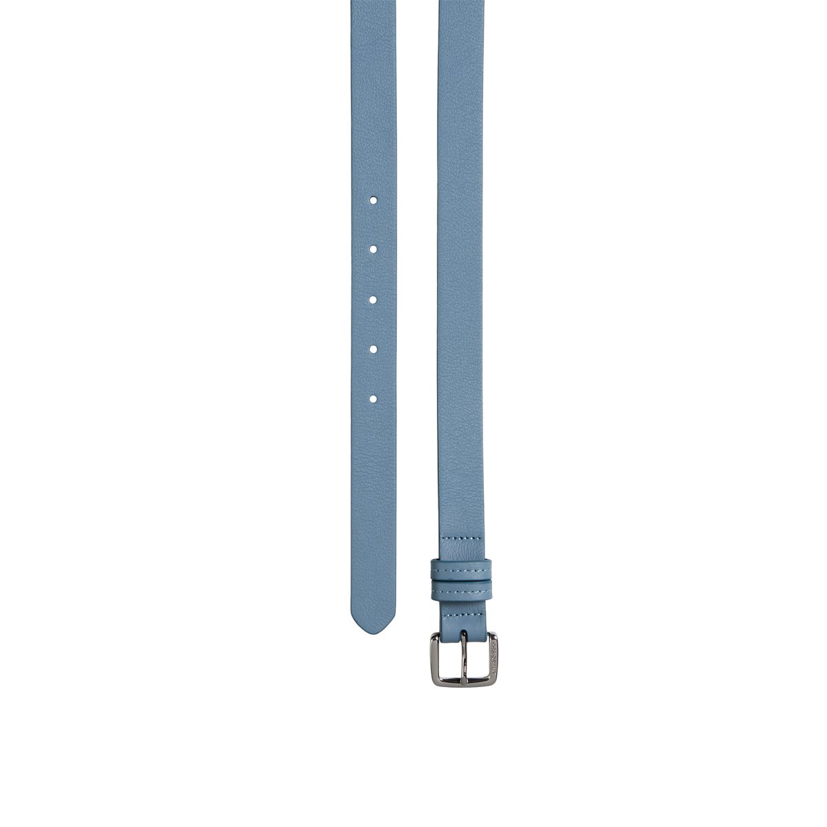 Ceinture modèle Billar en cuir de vachette souple bleu moyen, MARC O'POLO