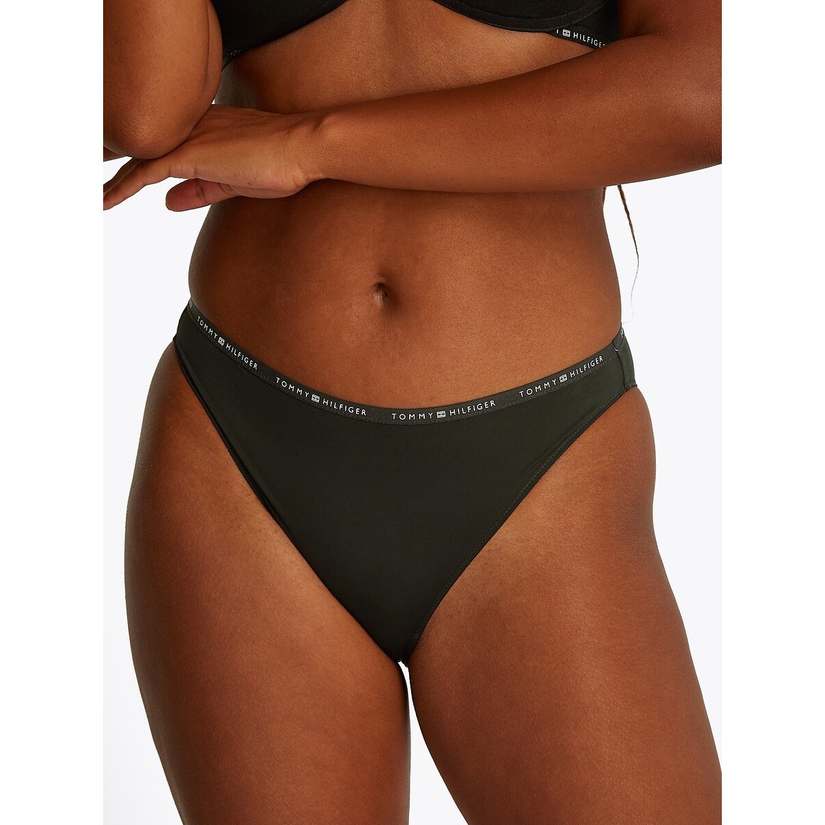 Lot de 3 tangas en microfibre noir, TOMMY HILFIGER