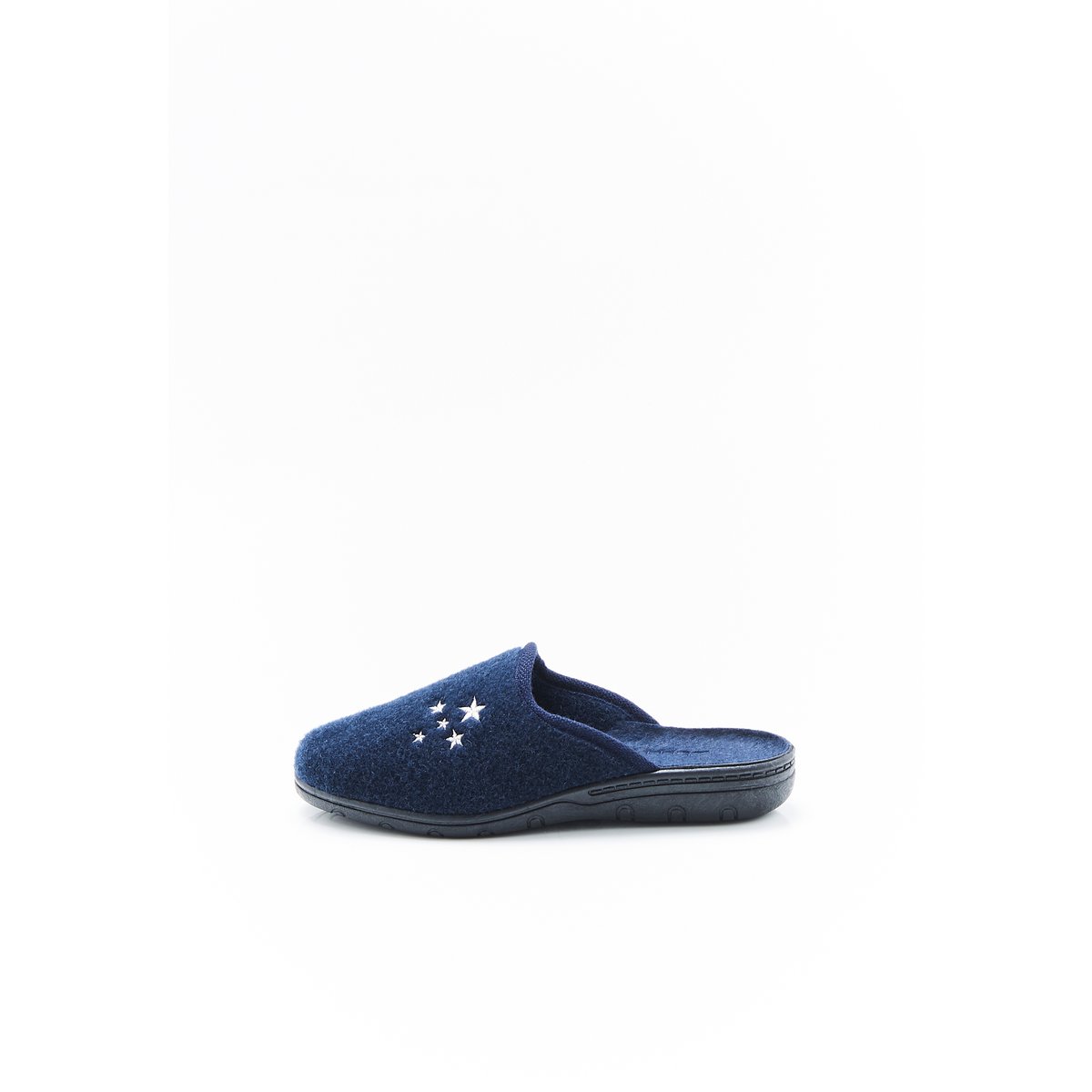 Mules effet feutre bleu marine, DAMART