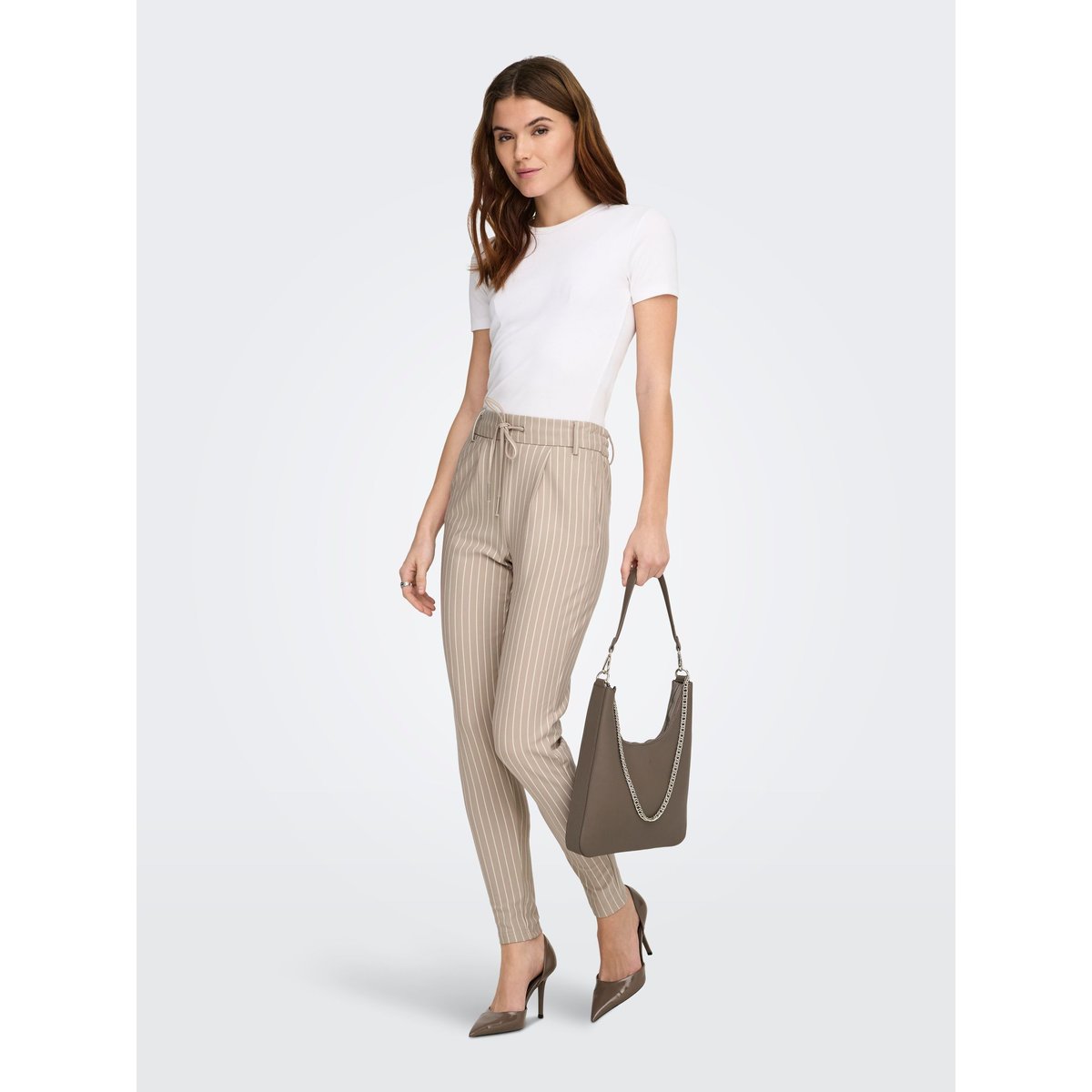 Pantalon À Jambe Large beige - humus 2, ONLY