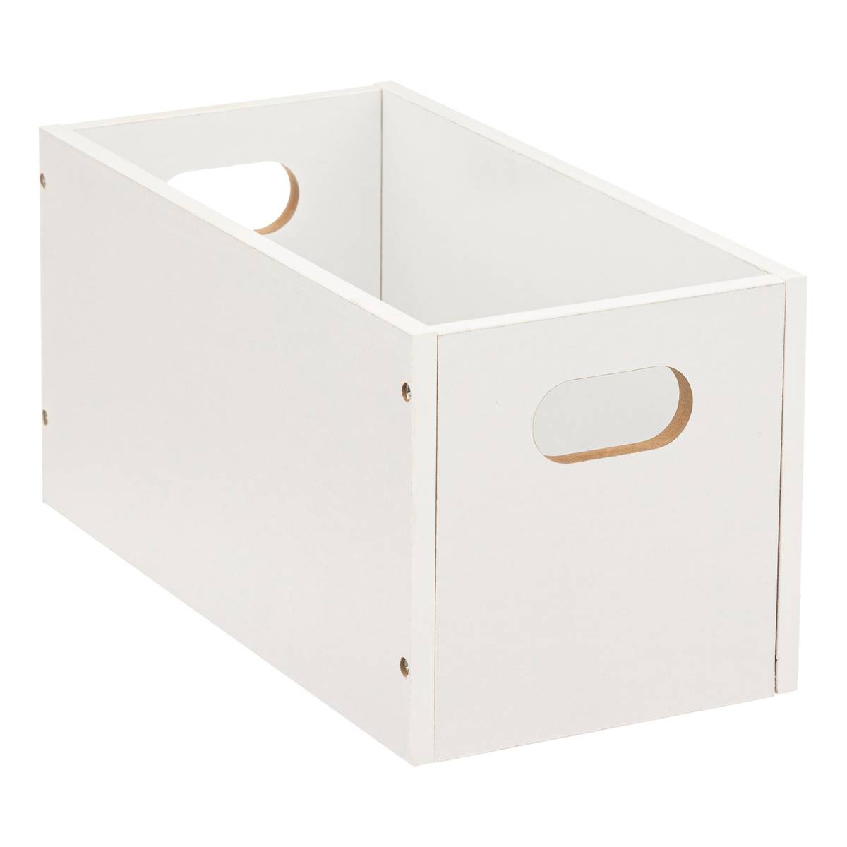 Panier de rangement en tissu effet bois MIX'N MODUL blanc, 5FIVE SIMPLY SMART