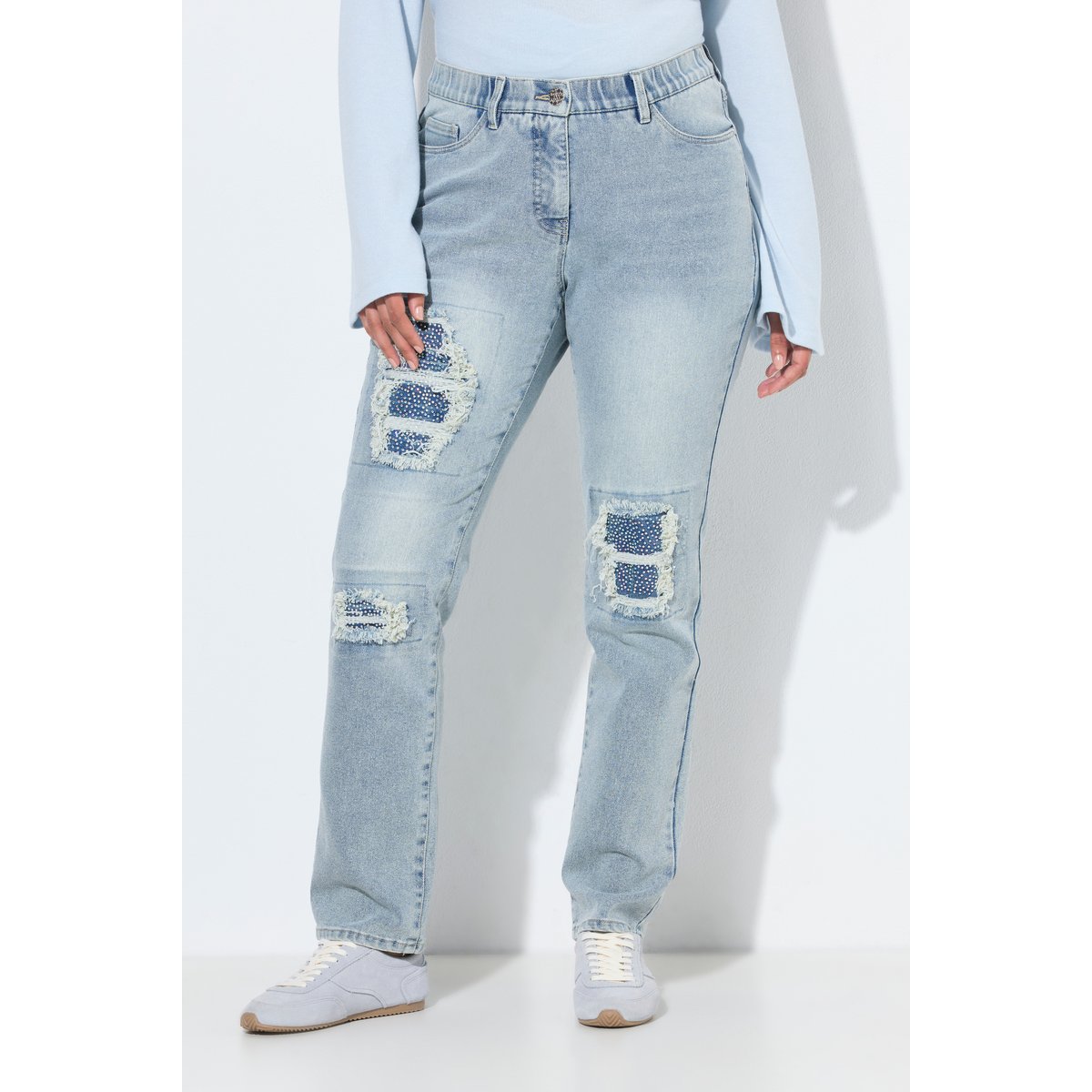 Jean Sammy, jambe large bleu clair, ULLA POPKEN