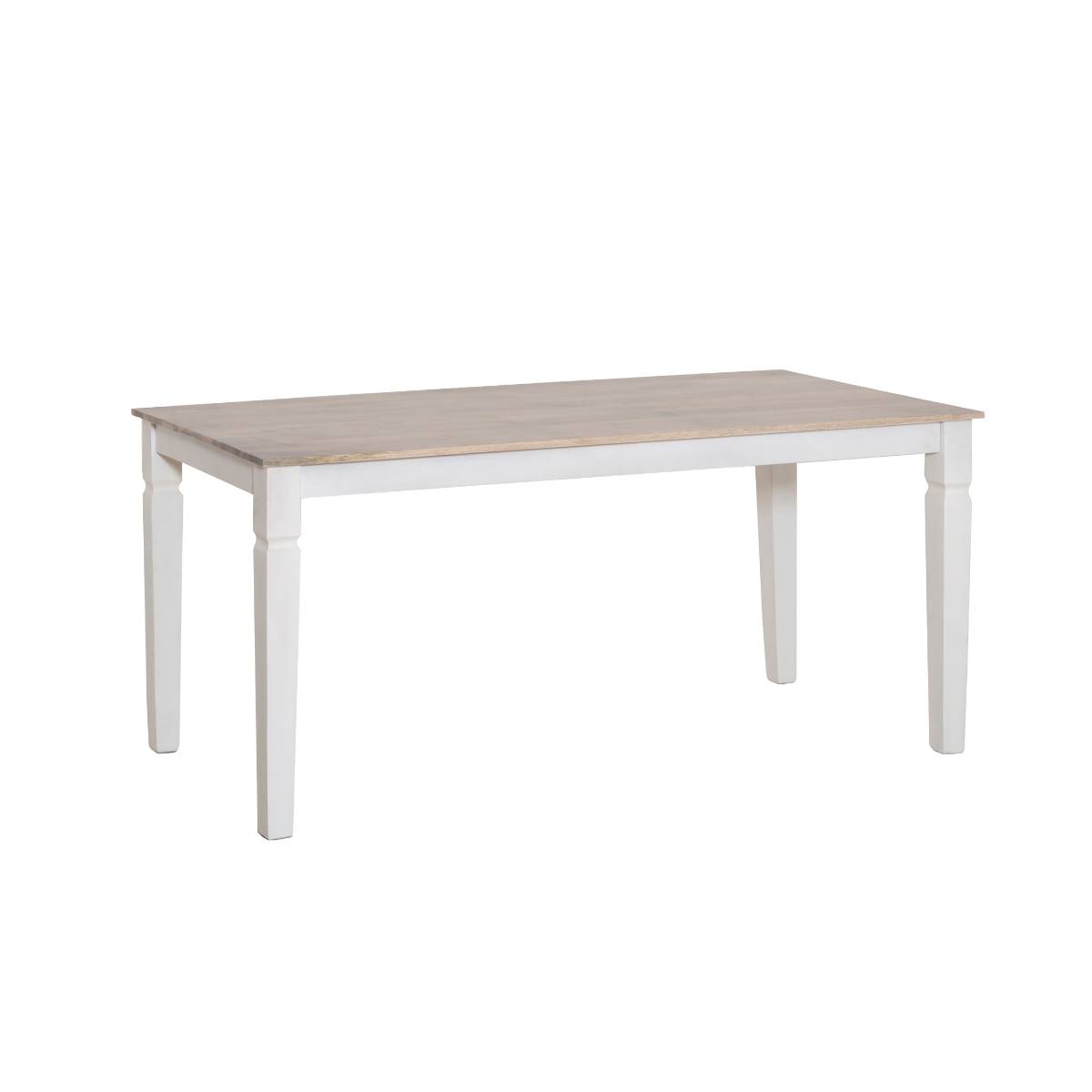 Table à manger en bois de manguier EDEN blanc, MADE IN MEUBLES 