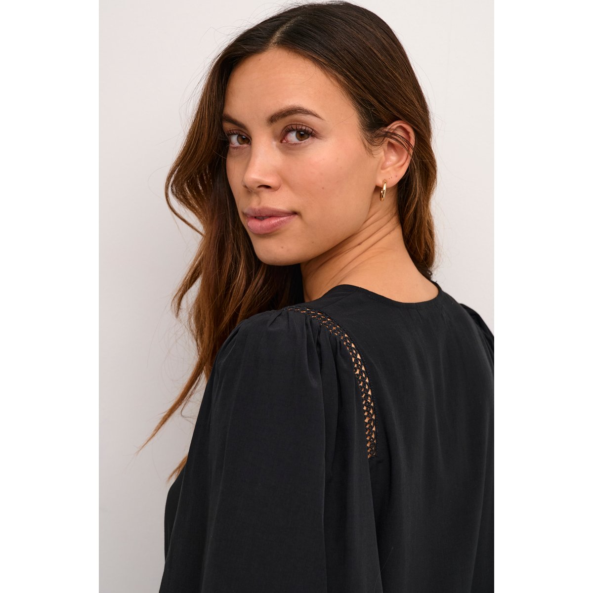 Blouse à manches courtes noir black, CULTURE