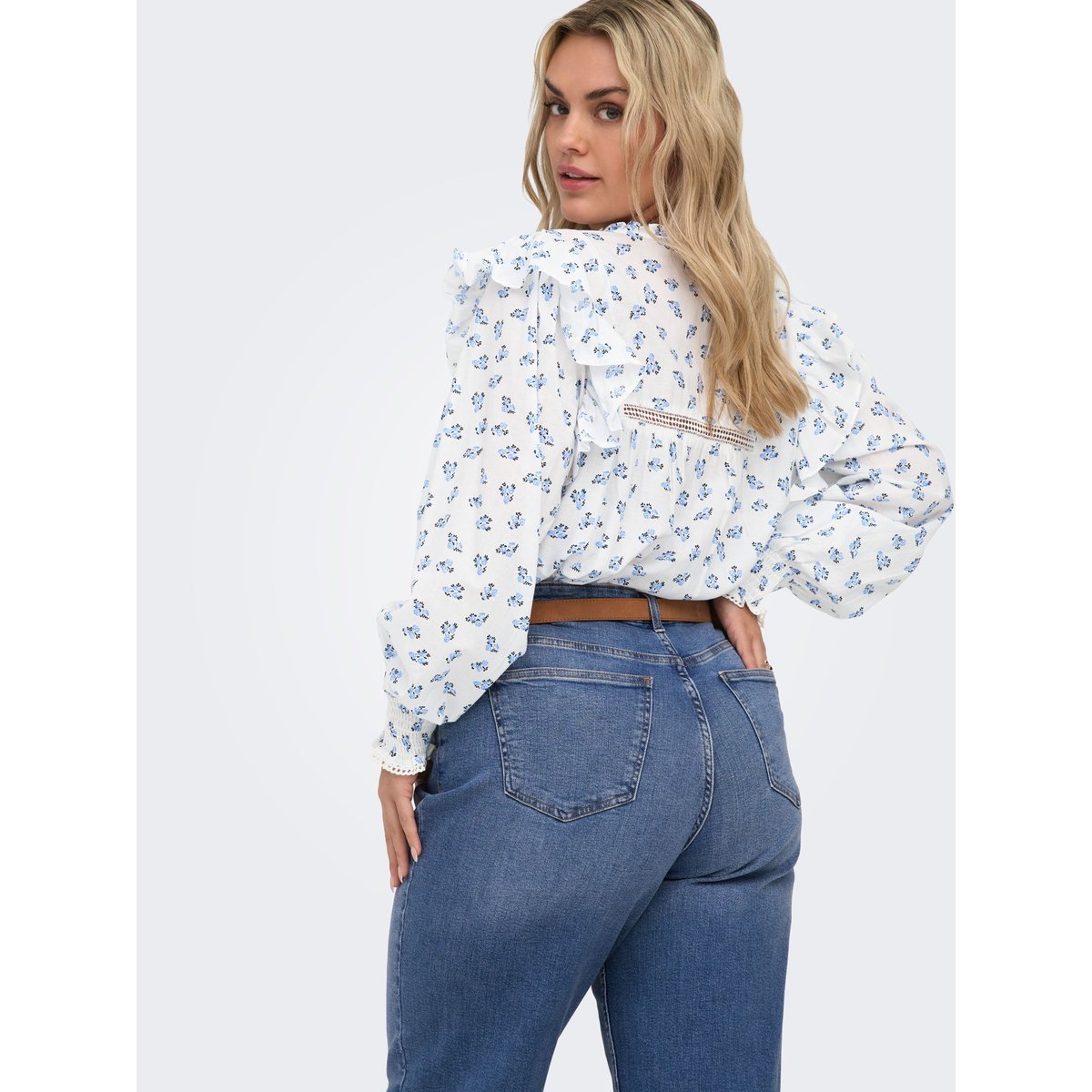 Jean À Jambe Large medium blue denim, ONLY CARMAKOMA