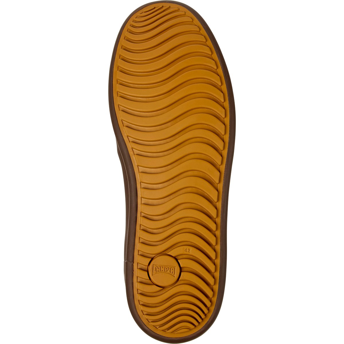 Baskets Chasis cuir marron moyen, CAMPER
