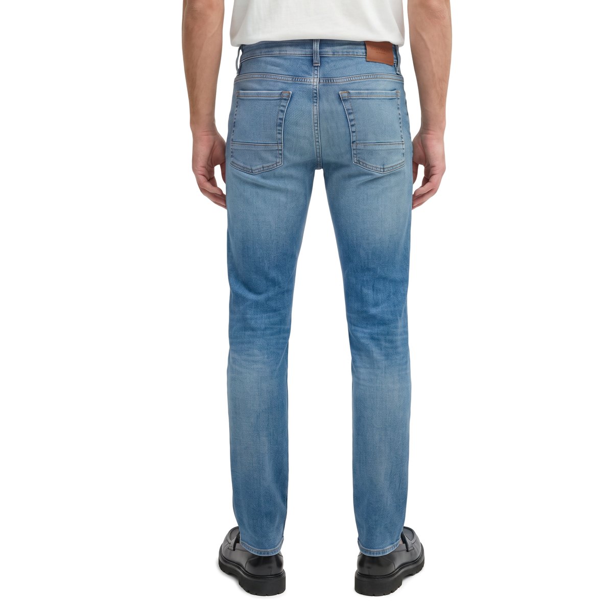 Jeans modèle Sjöbo shaped texture denim Cross Hatch décontractée bleu, MARC O'POLO