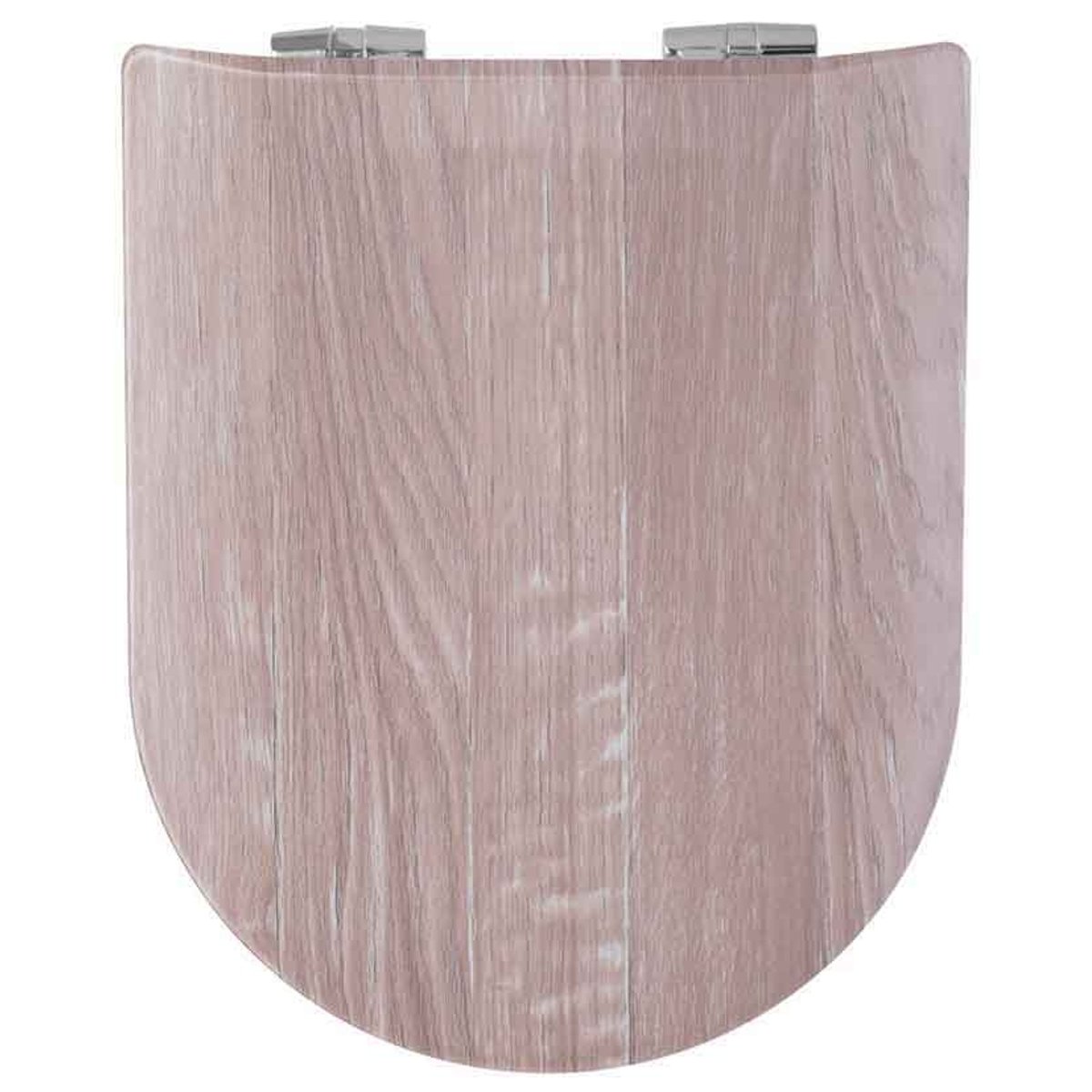 Abattant wood slim déclipsable au bois veineux naturel, HOME MAISON