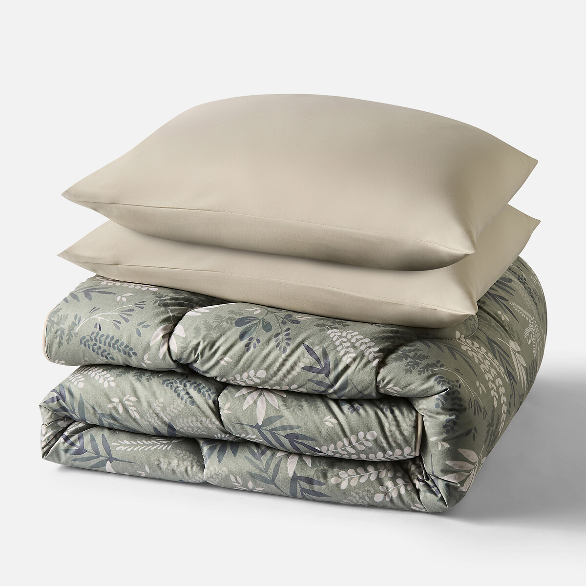 10.5 Tog Coverless Duvet Set Scandi green, NIGHT LARK