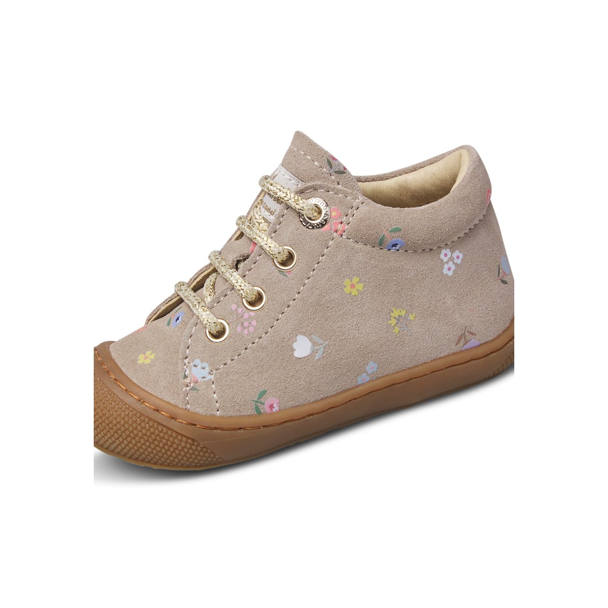 Chaussures premiers pas en suède COCOON beige-platine, NATURINO