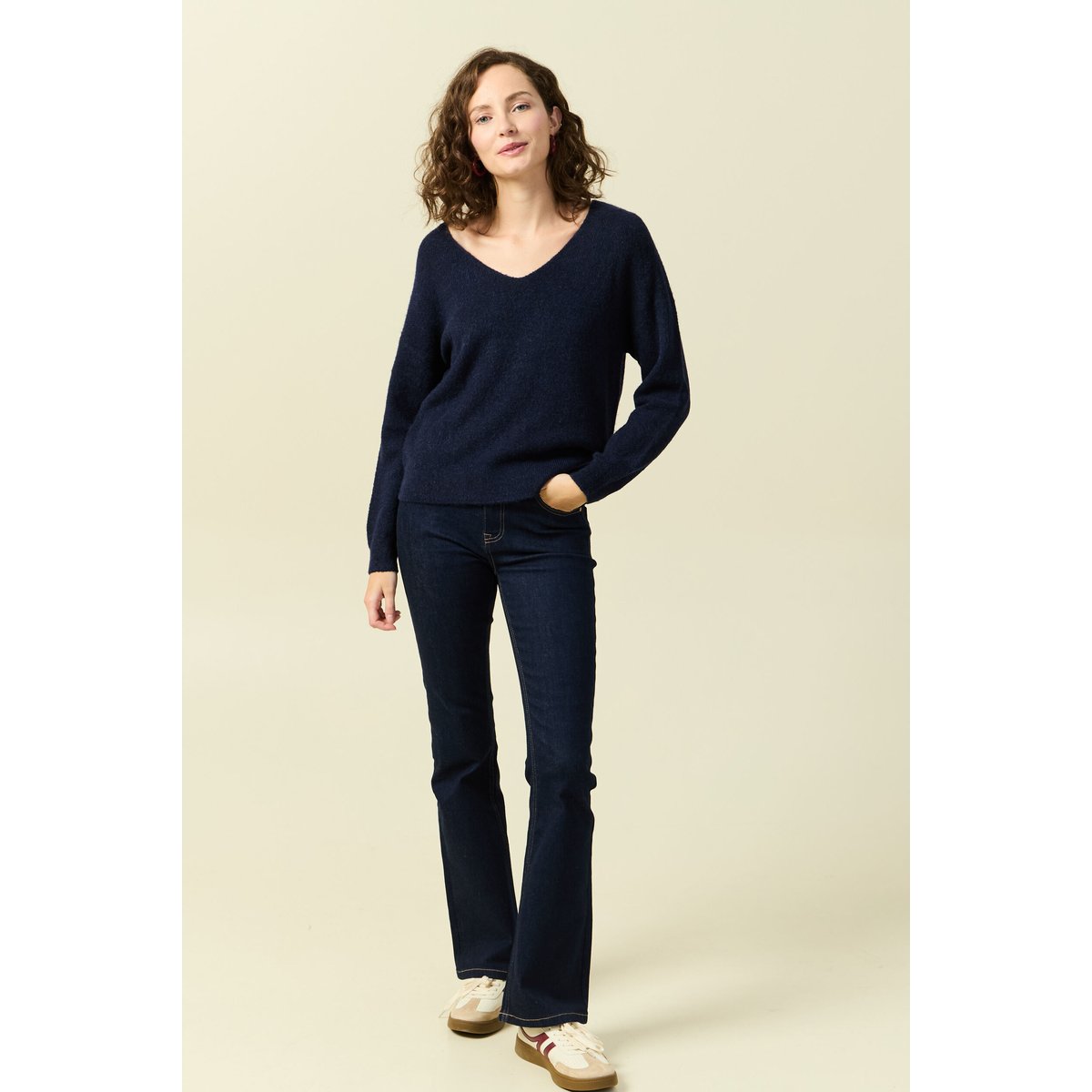 Pull manches longues bleu marine, BONOBO