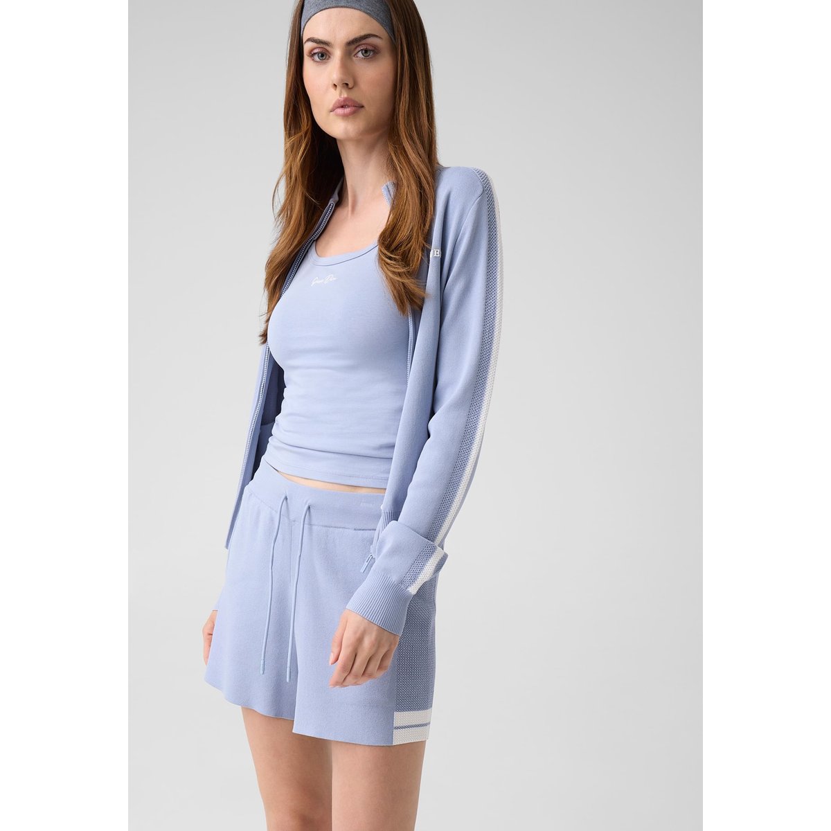 Sweatshirt Avec Bande Latérale bleu ciel, GUESS