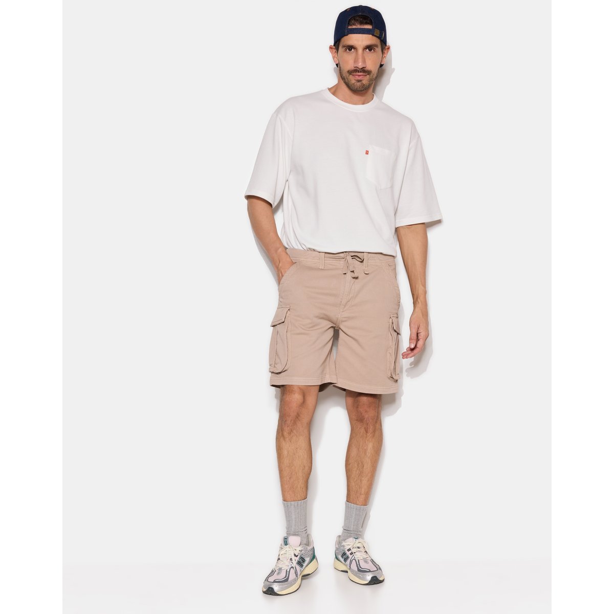 Short en coton CARGO SHORT marron, CHEVIGNON