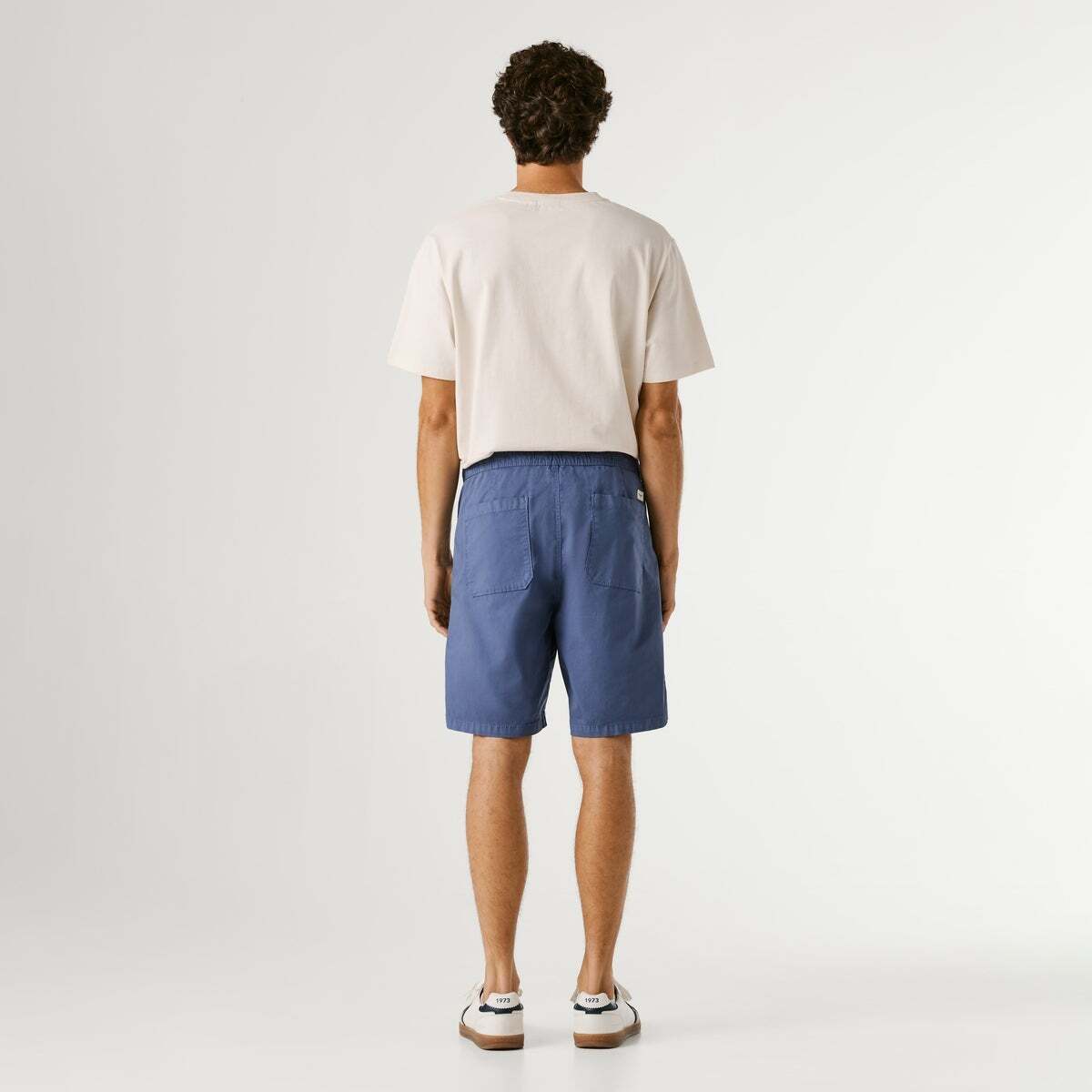Bermuda Popeline Coupe Décontractée bleu marine délavé, PEPE JEANS