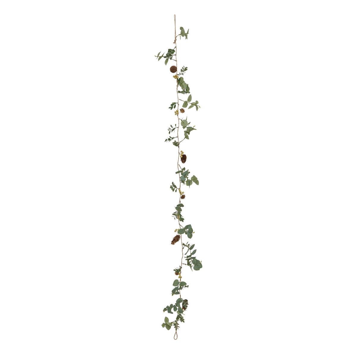 Guirlande pomme de pain et eucalyptus long 1,5m vert vert, ATMOSPHERA
