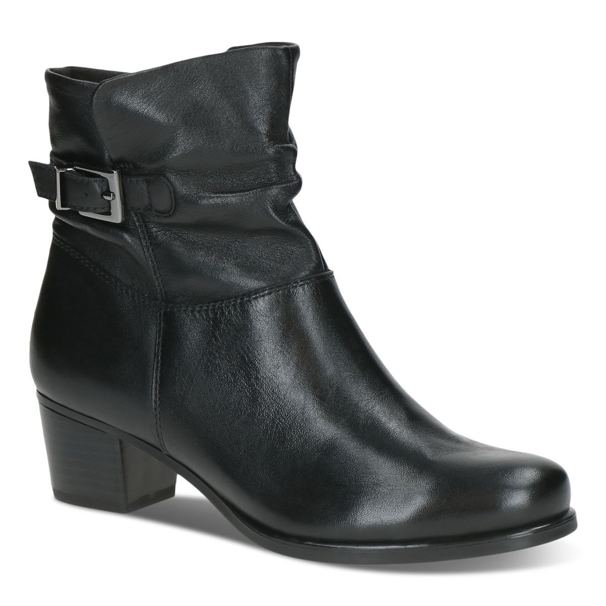 Bottine en cuir noir nappa, CAPRICE