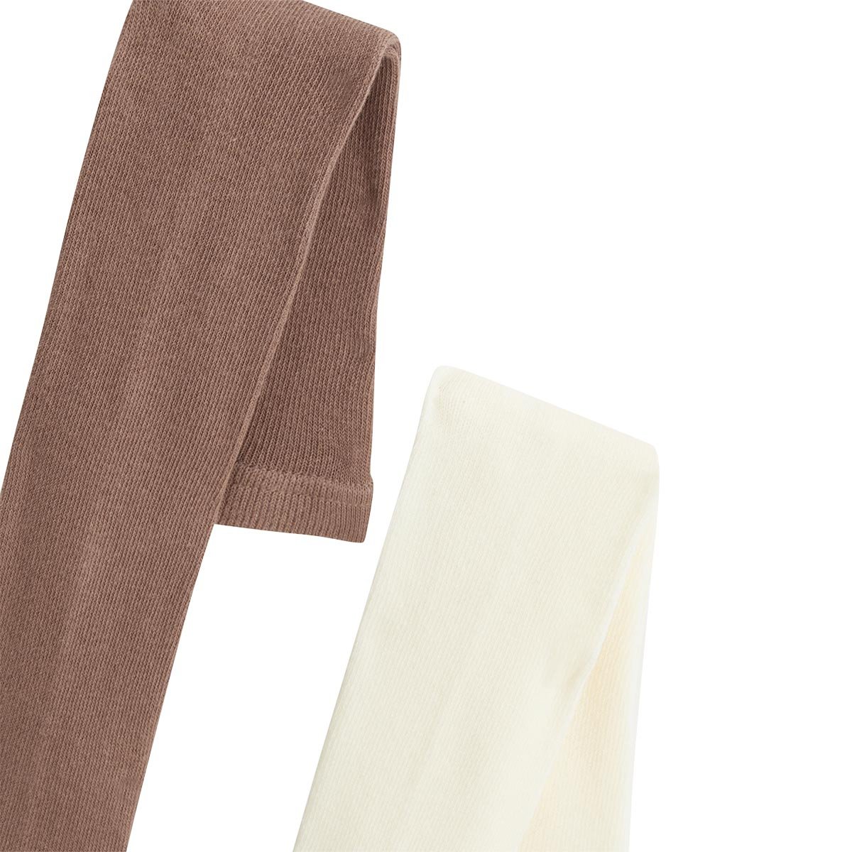 Lot de 2 paires de collants enfant Matcha marron, PETIT BEGUIN