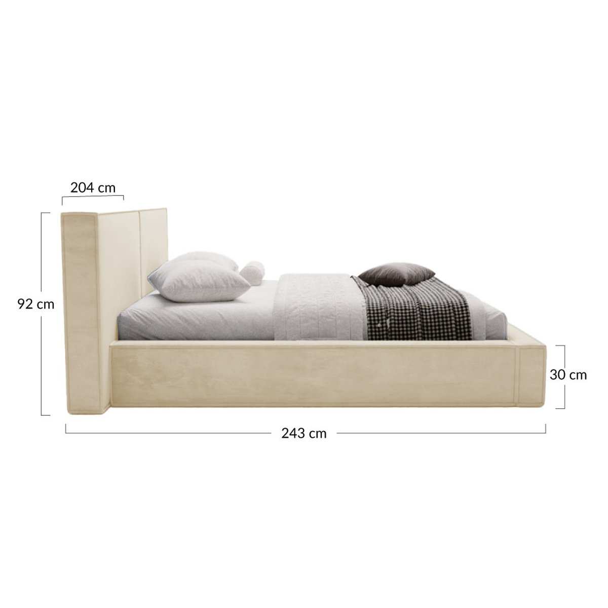 Lit coffre - EROS gris, BEST MOBILIER