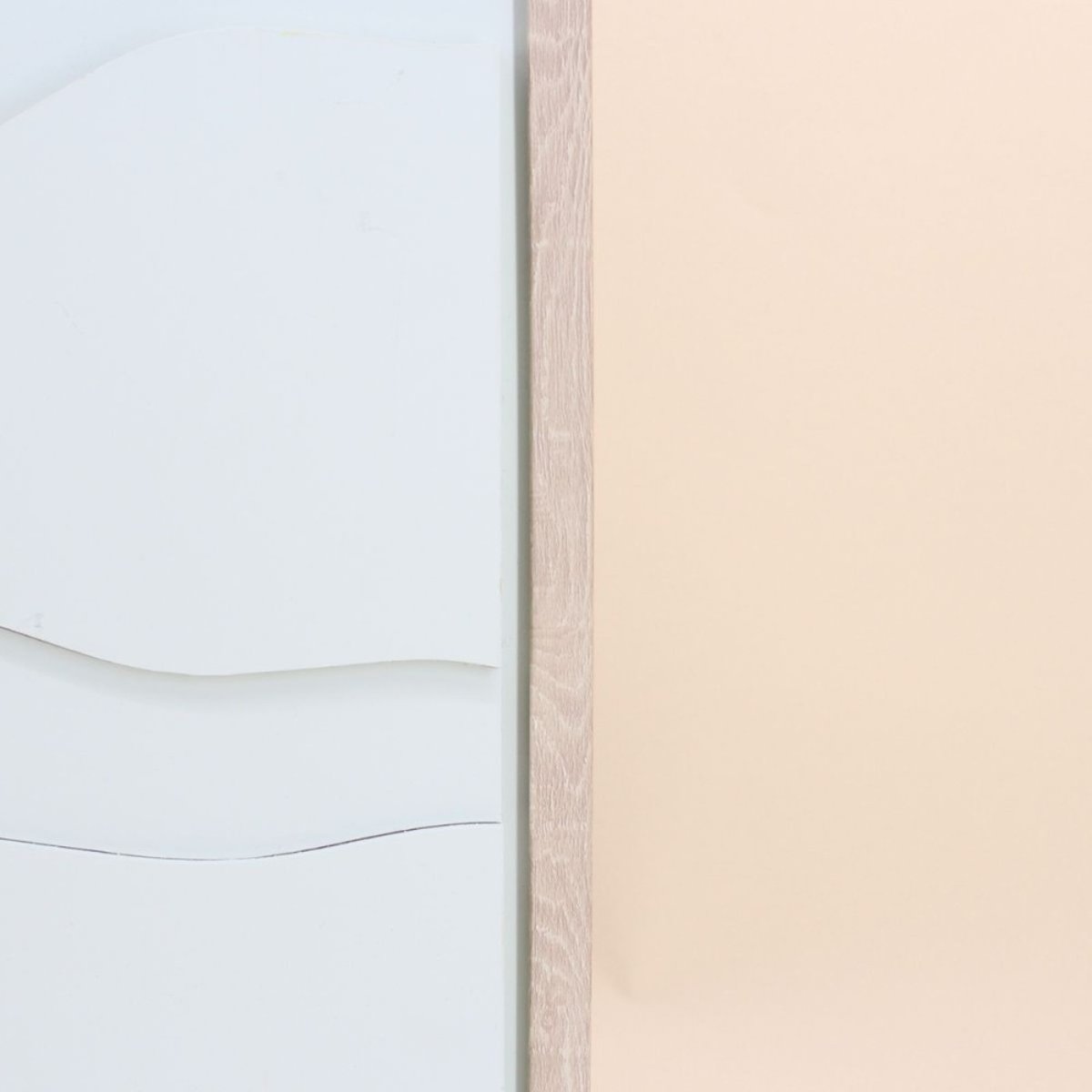 Cadre déco à reliefs en bois 40x60cm beige, ORNAMI