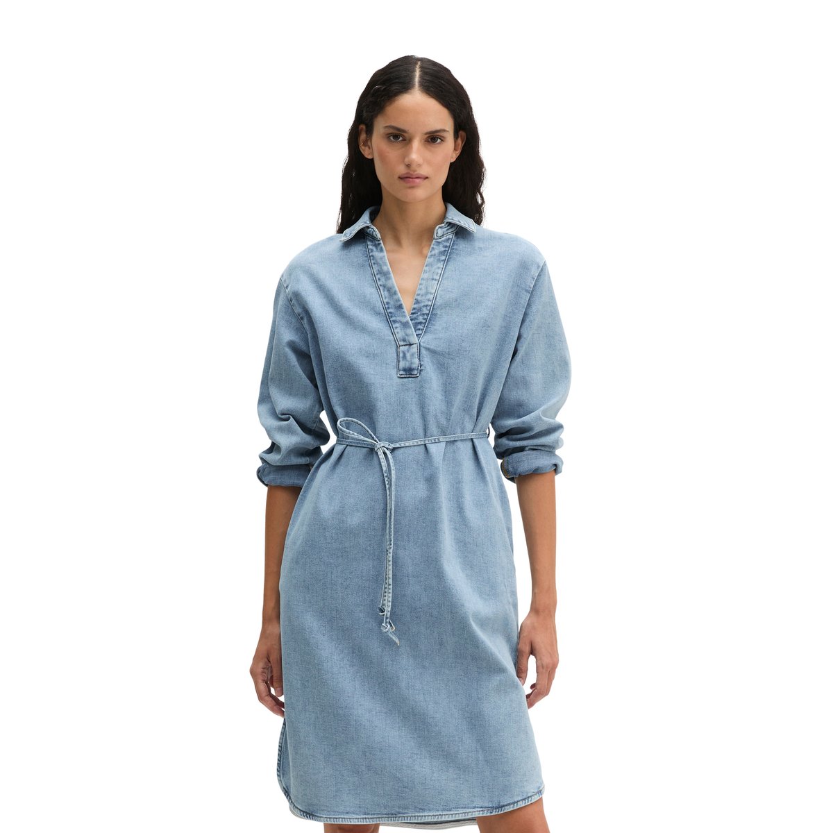 Robe en jean relaxed en denim Cashmere Touch bleu moyen, MARC O'POLO