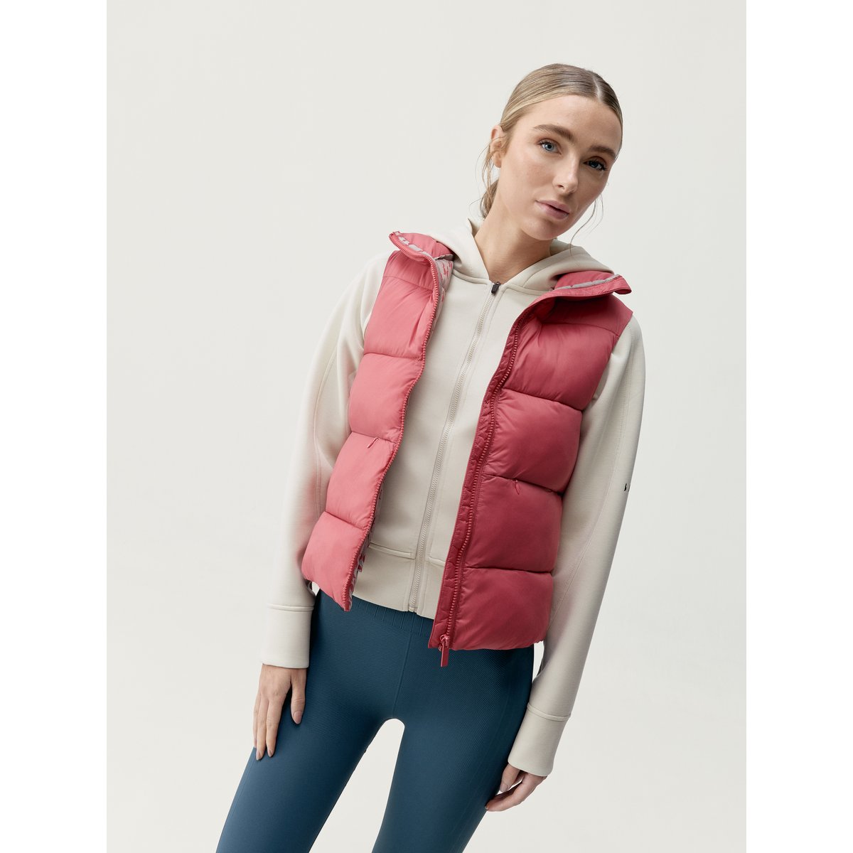 Doudoune sans manches de sport femme Jolie Coupe-vent séchage rapide terre cuite goji, BORN