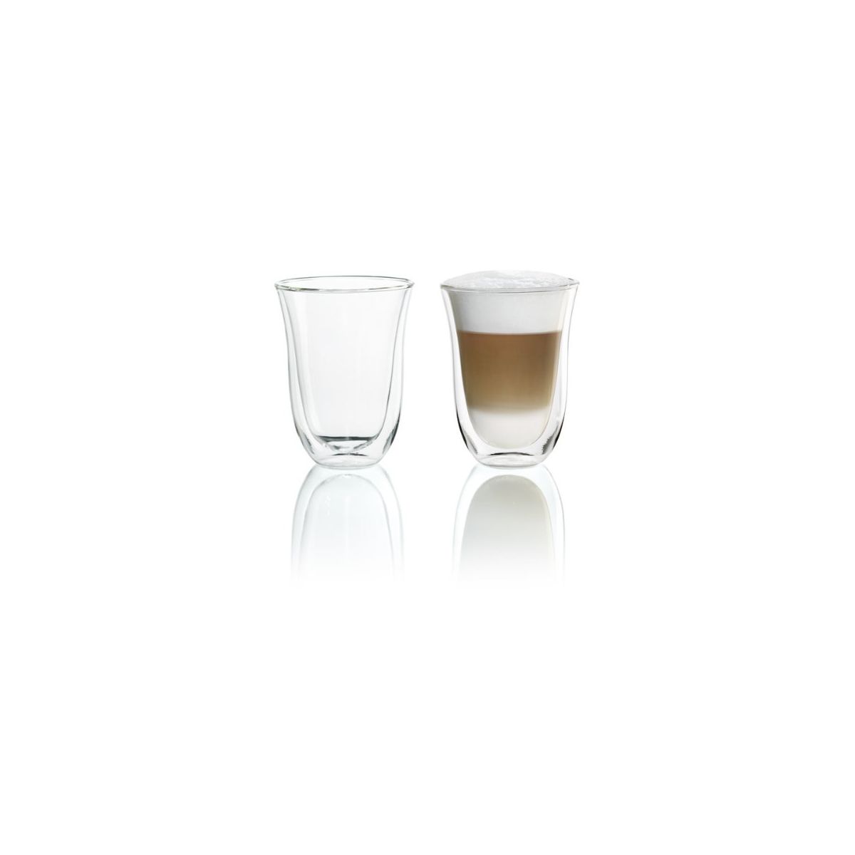Tasse Latte Macchiato double paroi lot 2 x 330ml couleur unique, DELONGHI