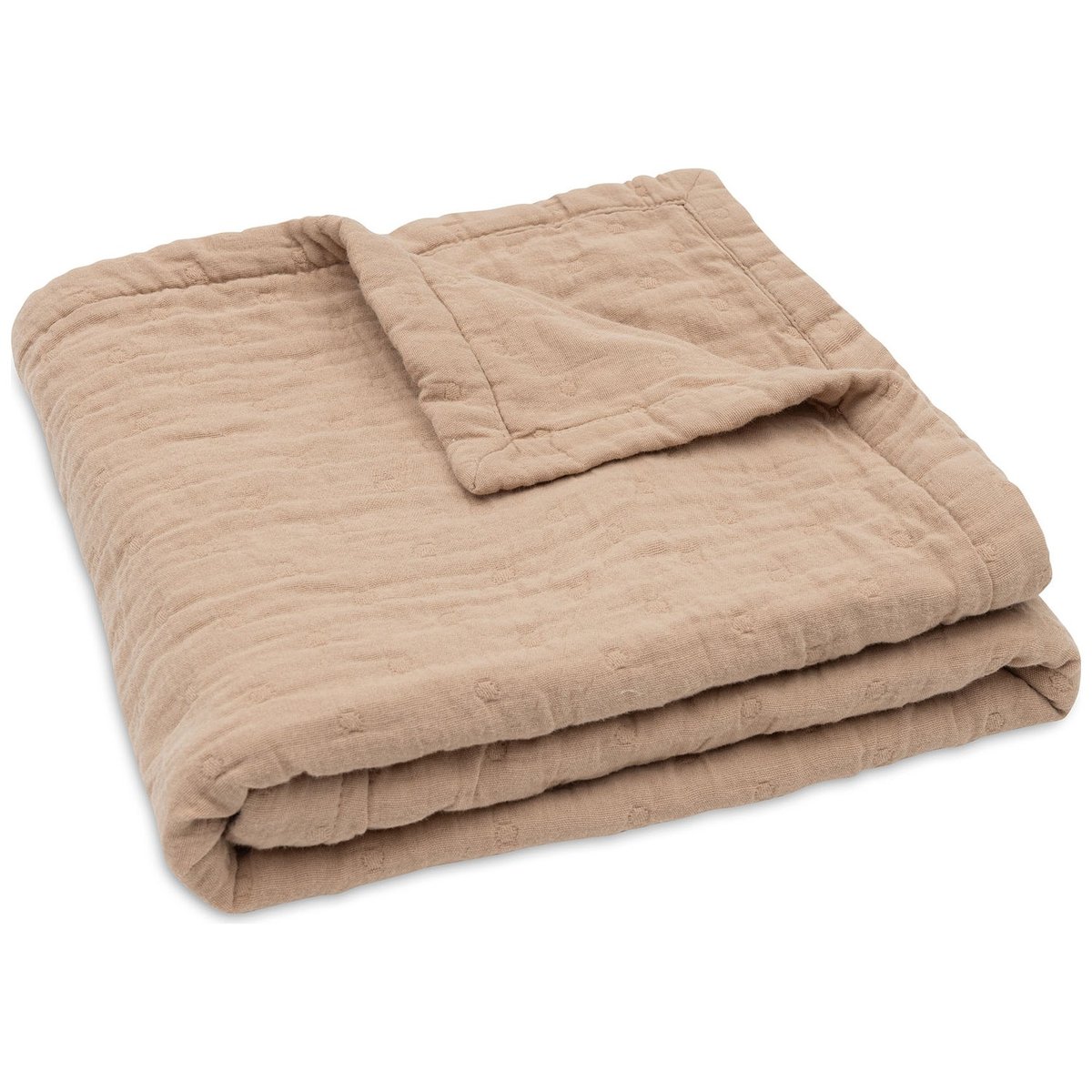 Couverture en gaze de coton marron, JOLLEIN
