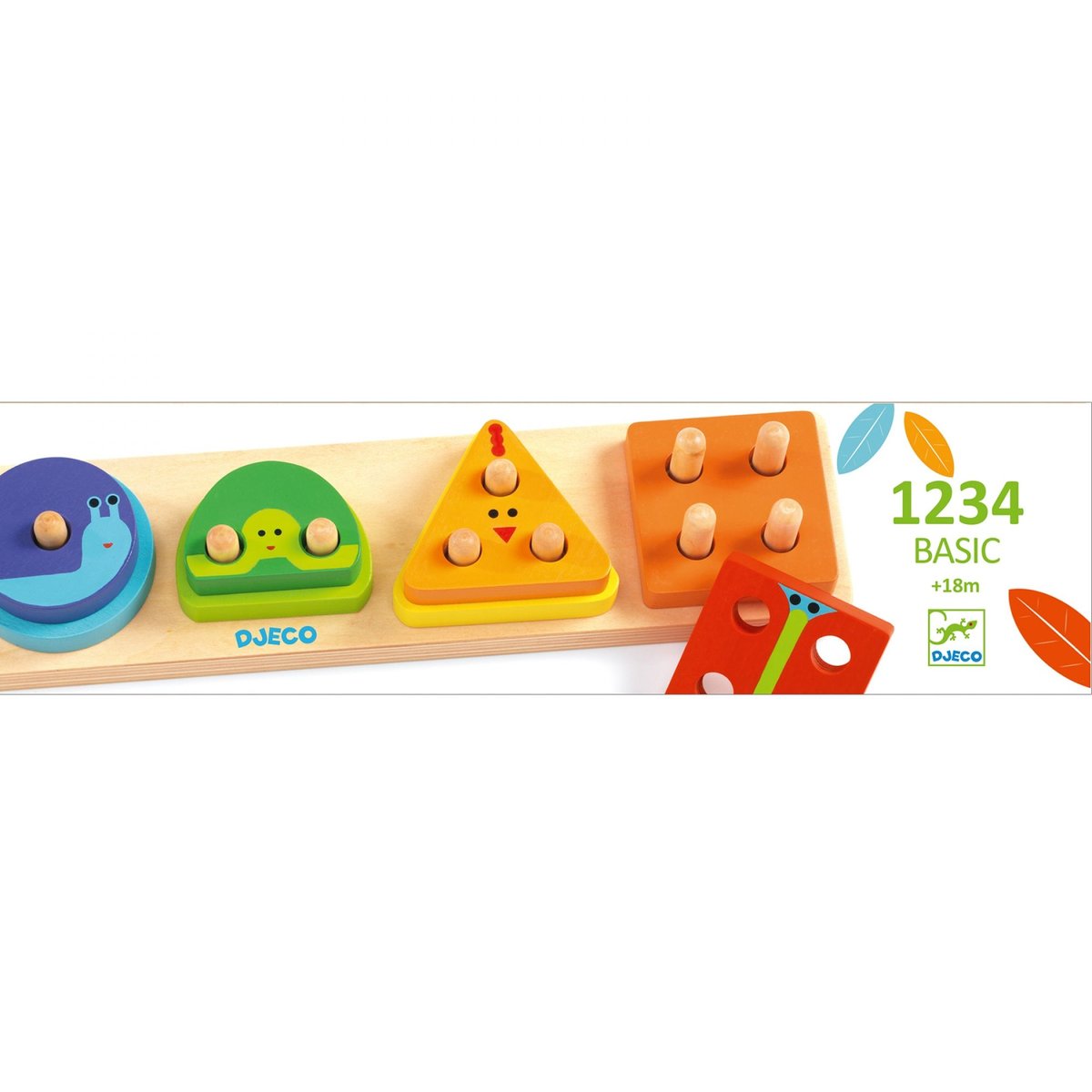 Jeu d'encastrement 1234Basic multicolore, DJECO