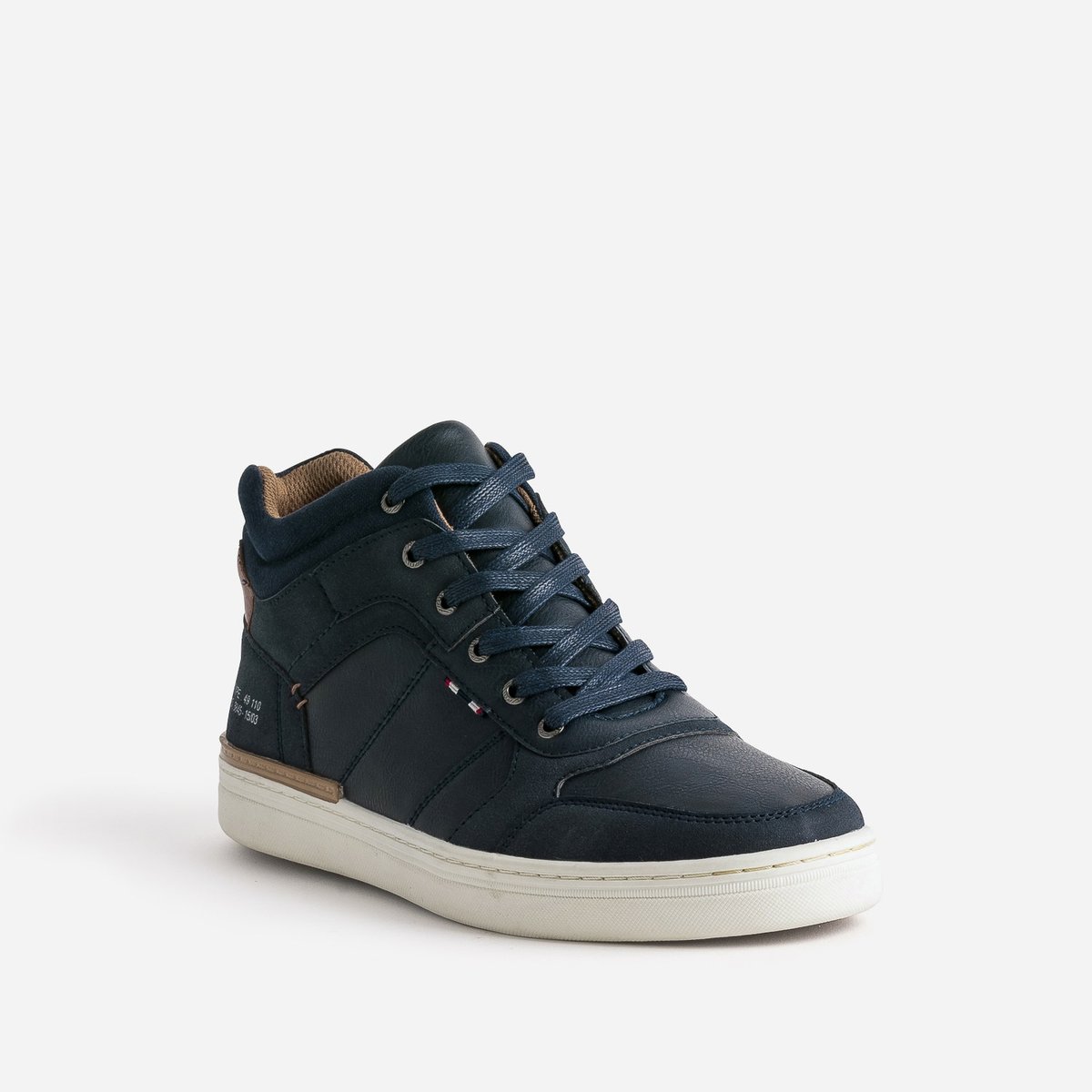 Basket en cuir PHARELL marine, ERAM